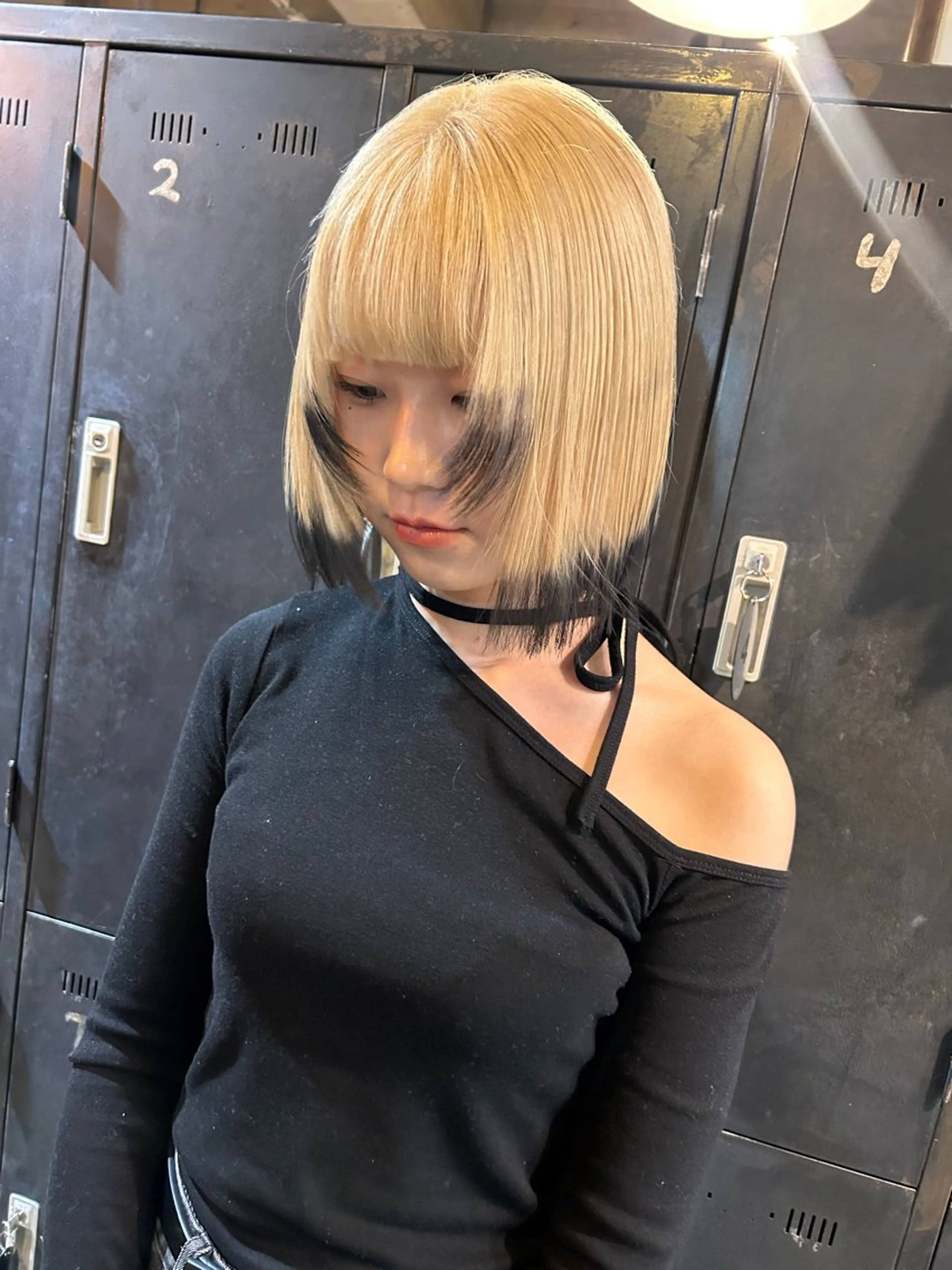 ミディアム カット ヘアカラー トリートメント L STUDIO所属・ハイトーン/ブリーチ 🧁soraのヘアスタイル