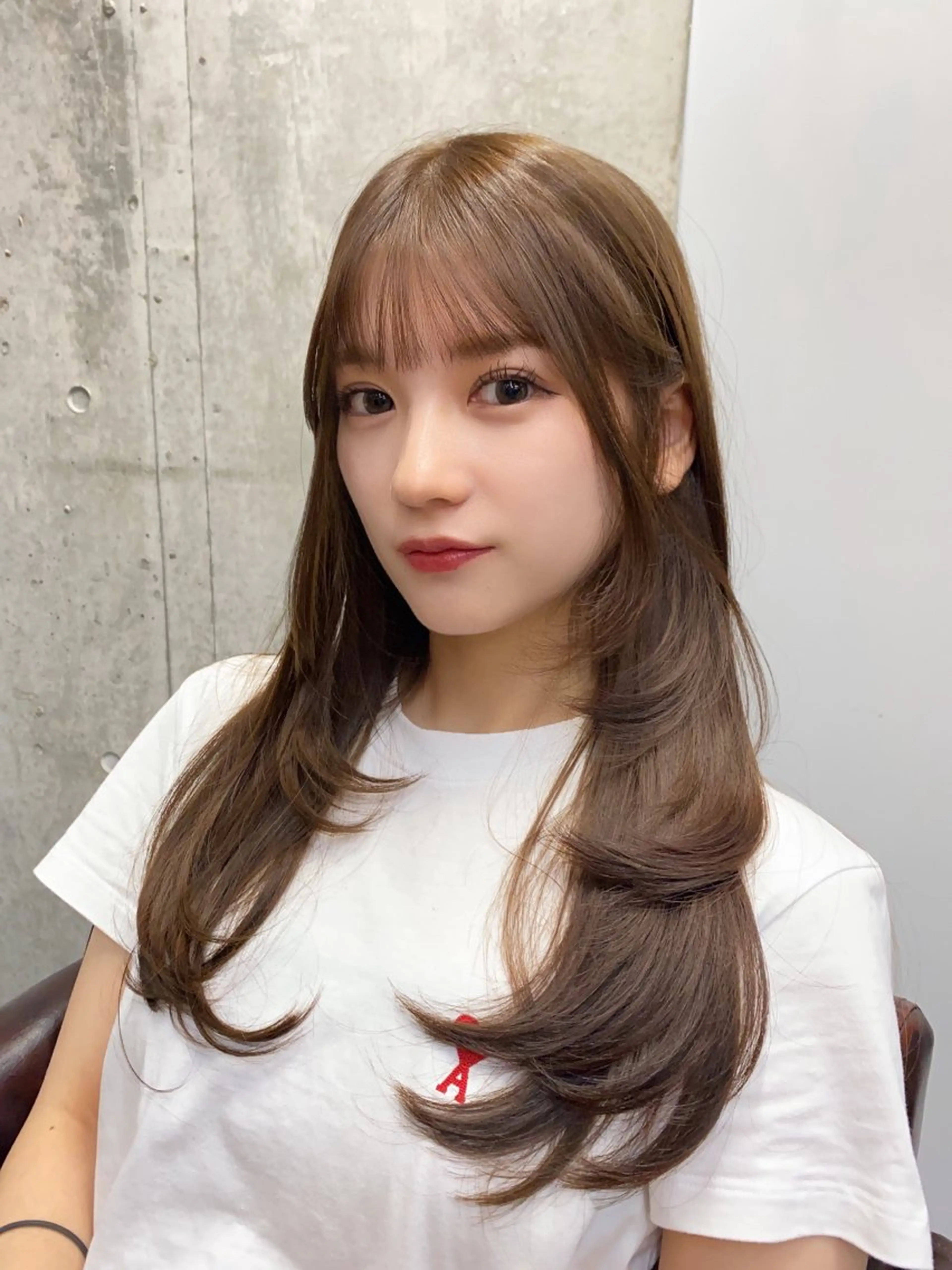 ロング カラー 髪質改善 トリートメント 韓国/ワンホンヘア 髪質改善/MaCoのヘアスタイル