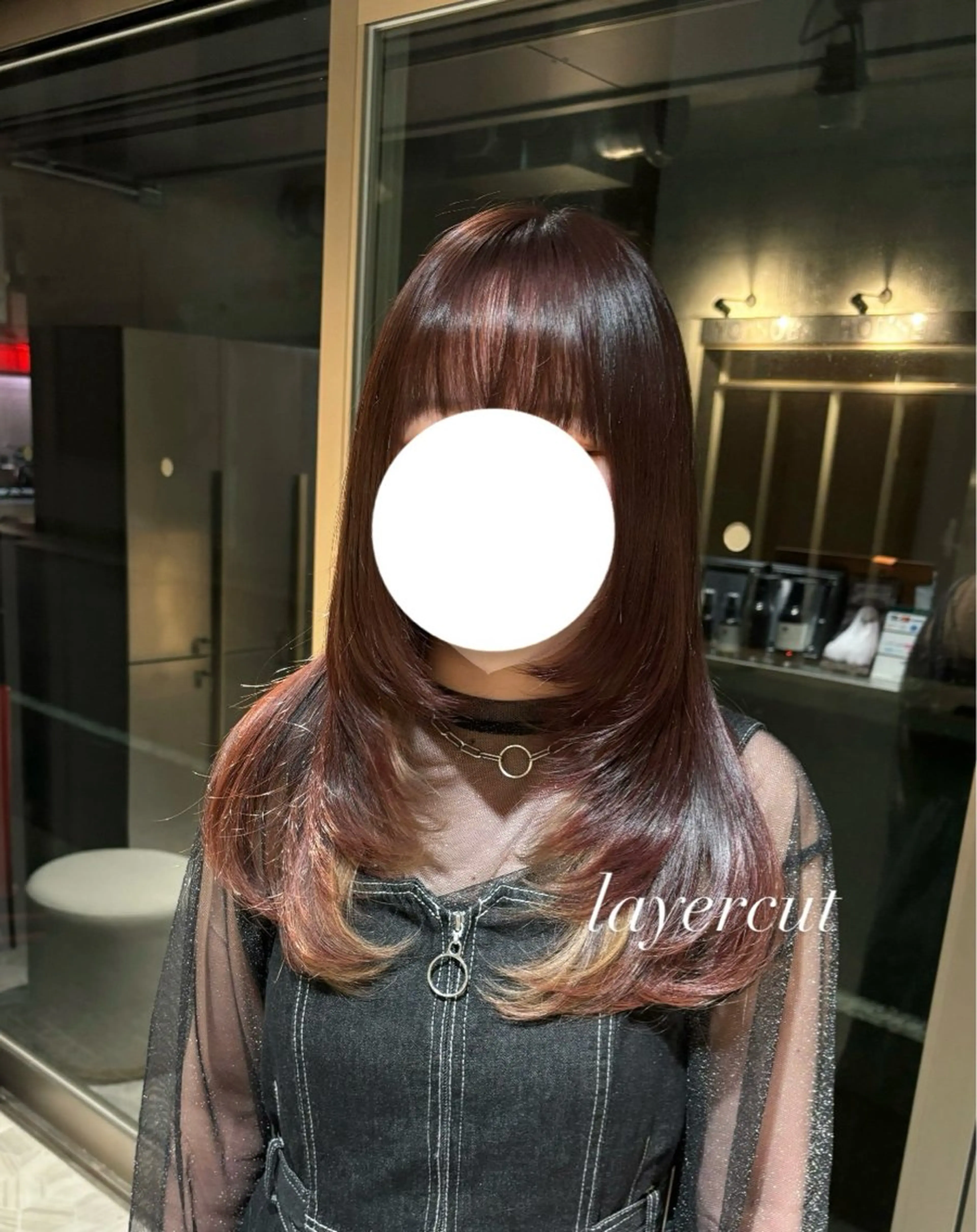 ロング ハイレイヤー レイヤーカット カット トリートメント 表参道/ハイトーン /yuiのヘアスタイル