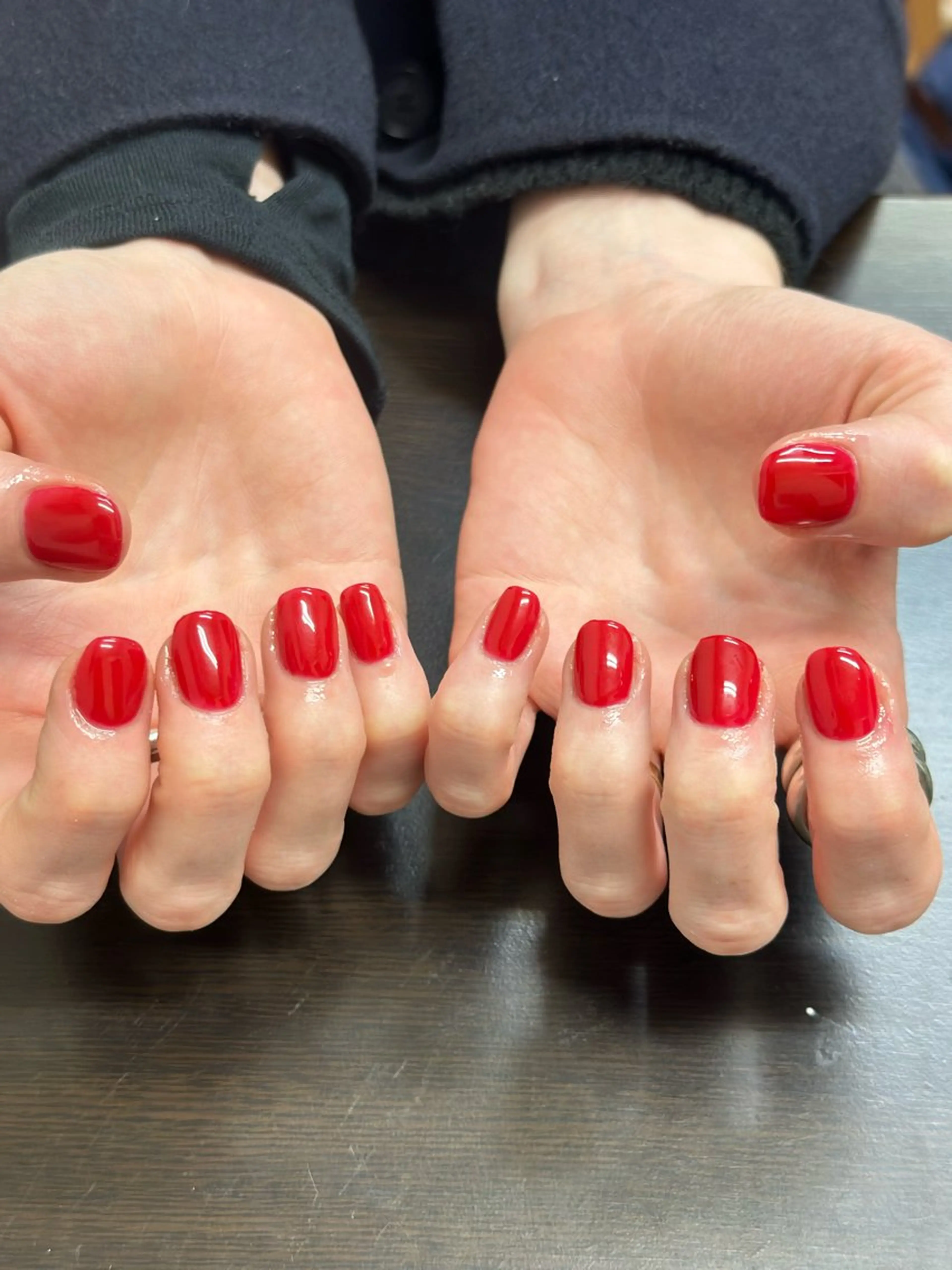ワンカラーネイルの写真