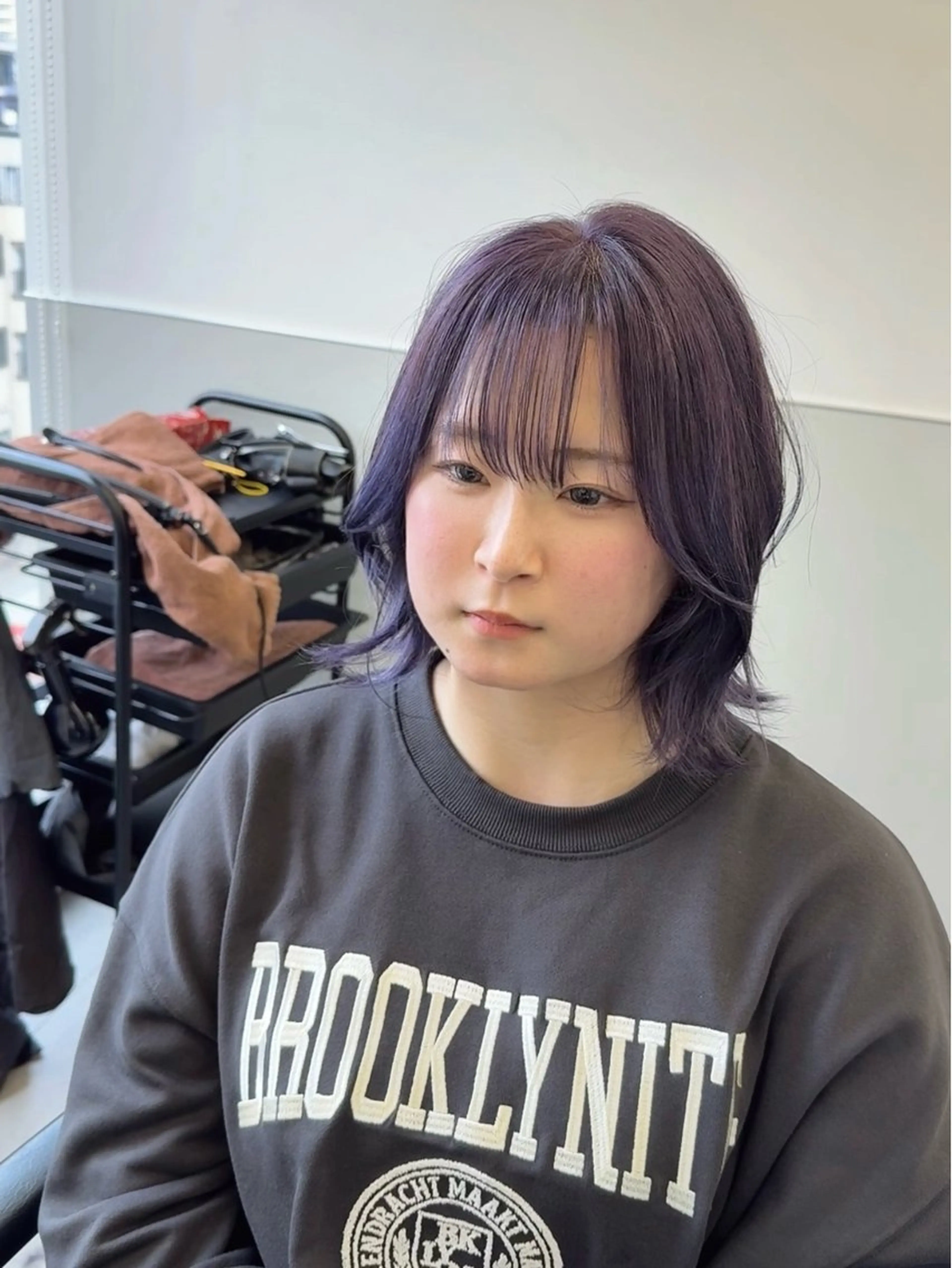 ミディアム ハッシュカット カット ヘアカラー トリートメント GO TODAY シェアサロン 町田店所属・韓国ヘア🇰🇷 スズキのヘアスタイル