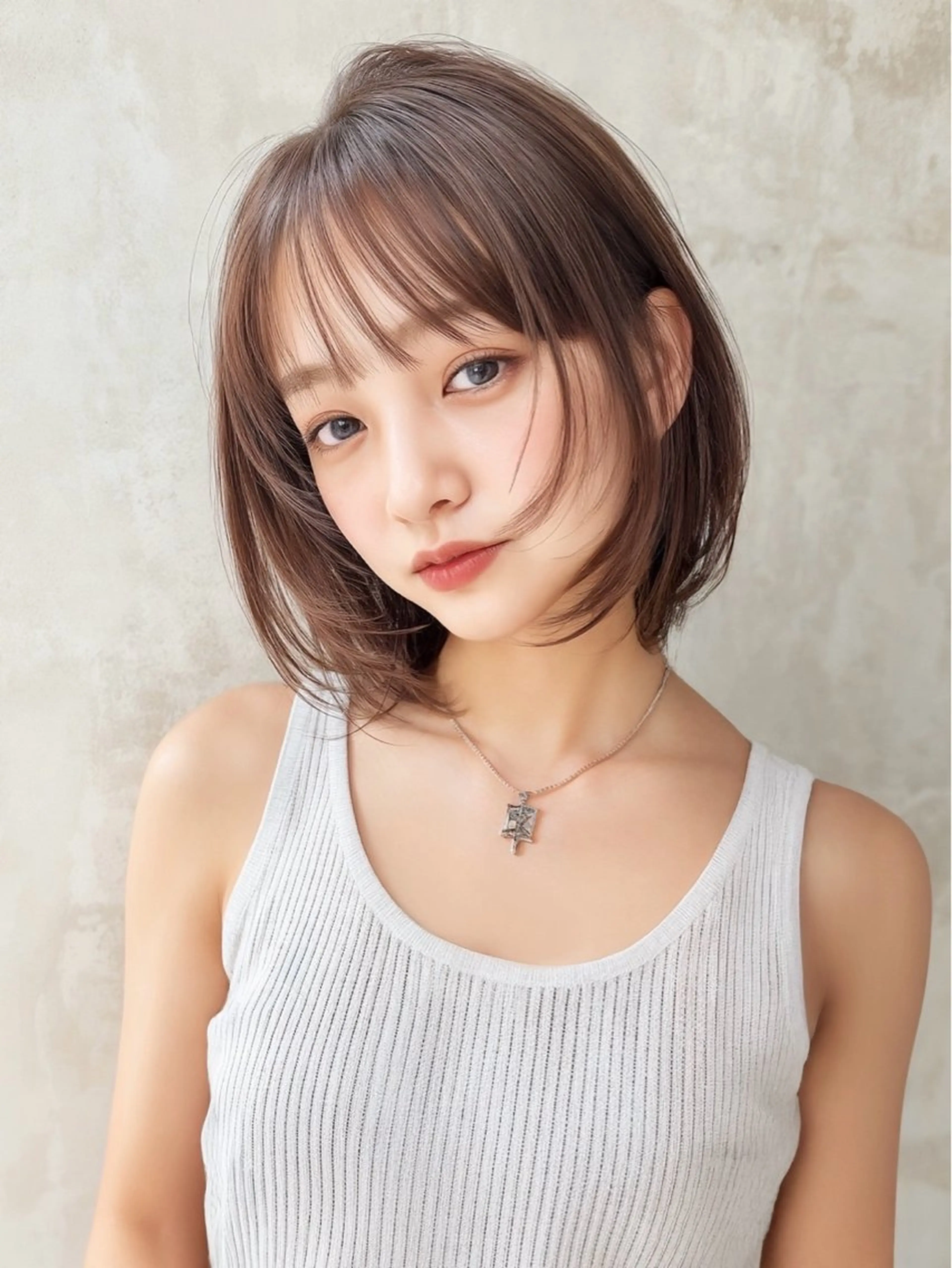 ショート カラー カット ヘアカラー トリートメント 莉乃/縮毛矯正/髪質 改善/艶カラーのヘアスタイル