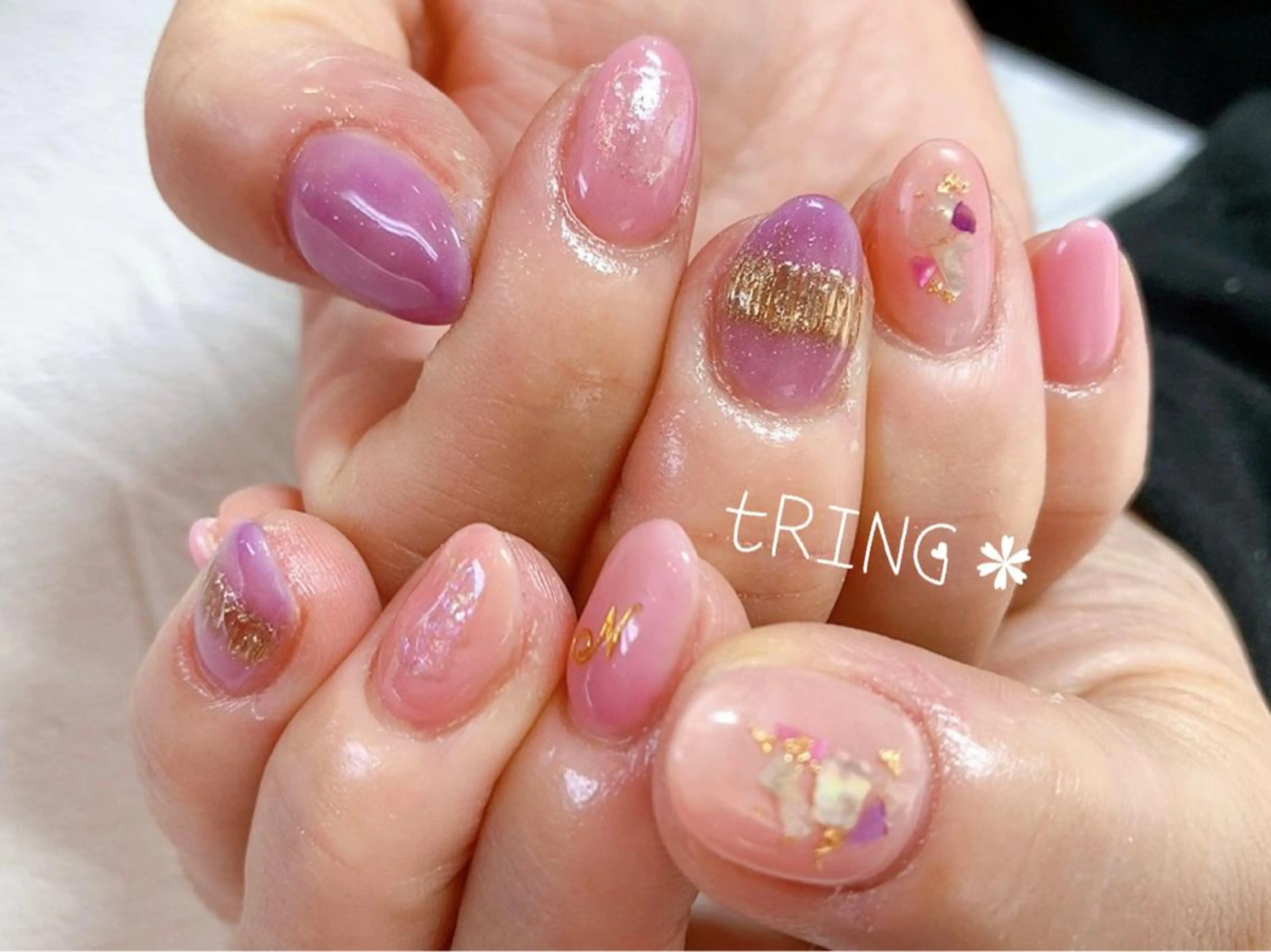 ネイル ハンドネイル tRING＊ しいの木台のネイルデザイン