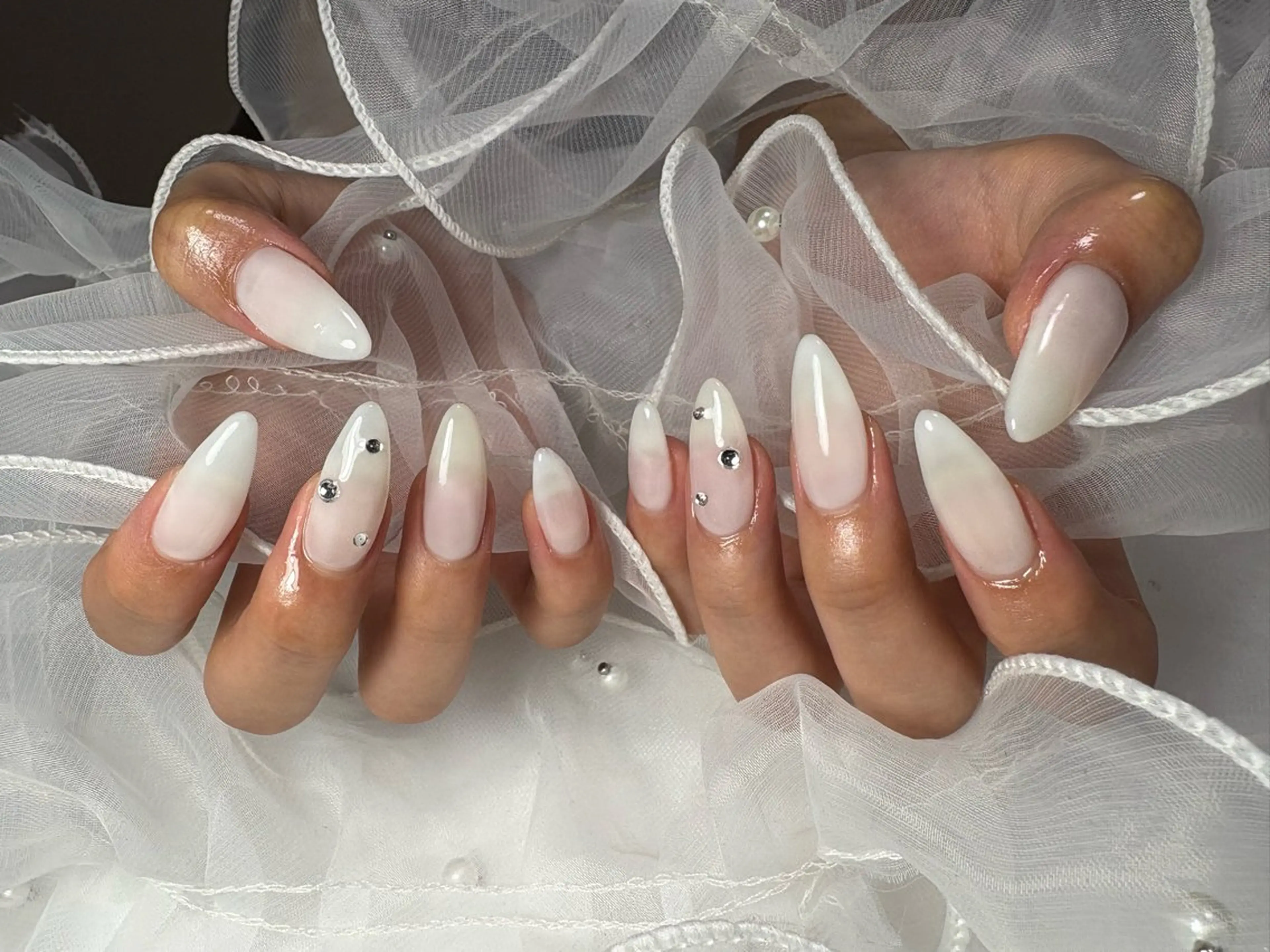 ネイル ワンカラーネイル ホワイト ハンドネイル salon de Belleのネイルデザイン