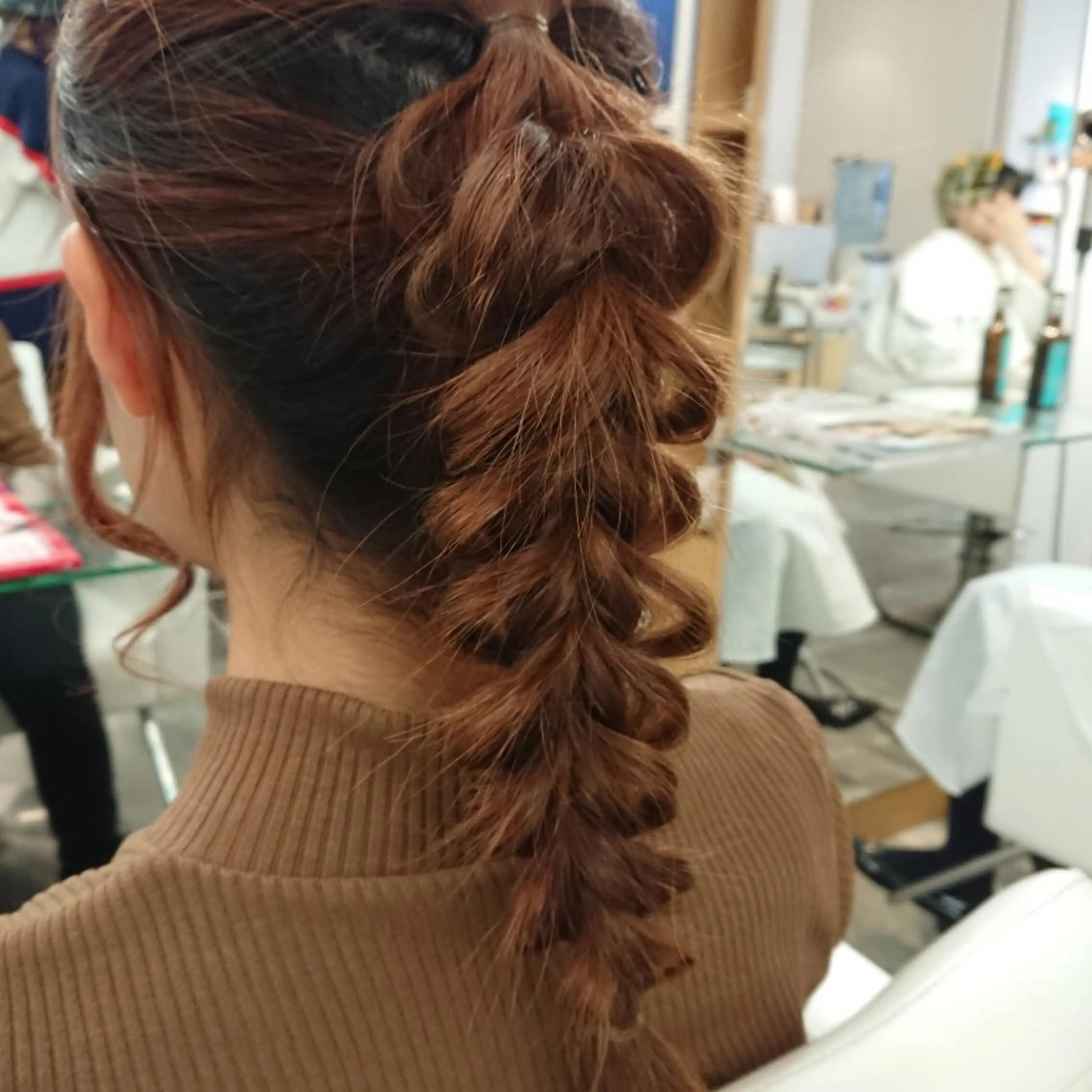 ヘアアレンジ ロング パーマ カラー 三つ編み デート 簡単アレンジ 浴衣 ヘアセット かわい ゆうな 髪質改善/縮毛矯正のヘアスタイル