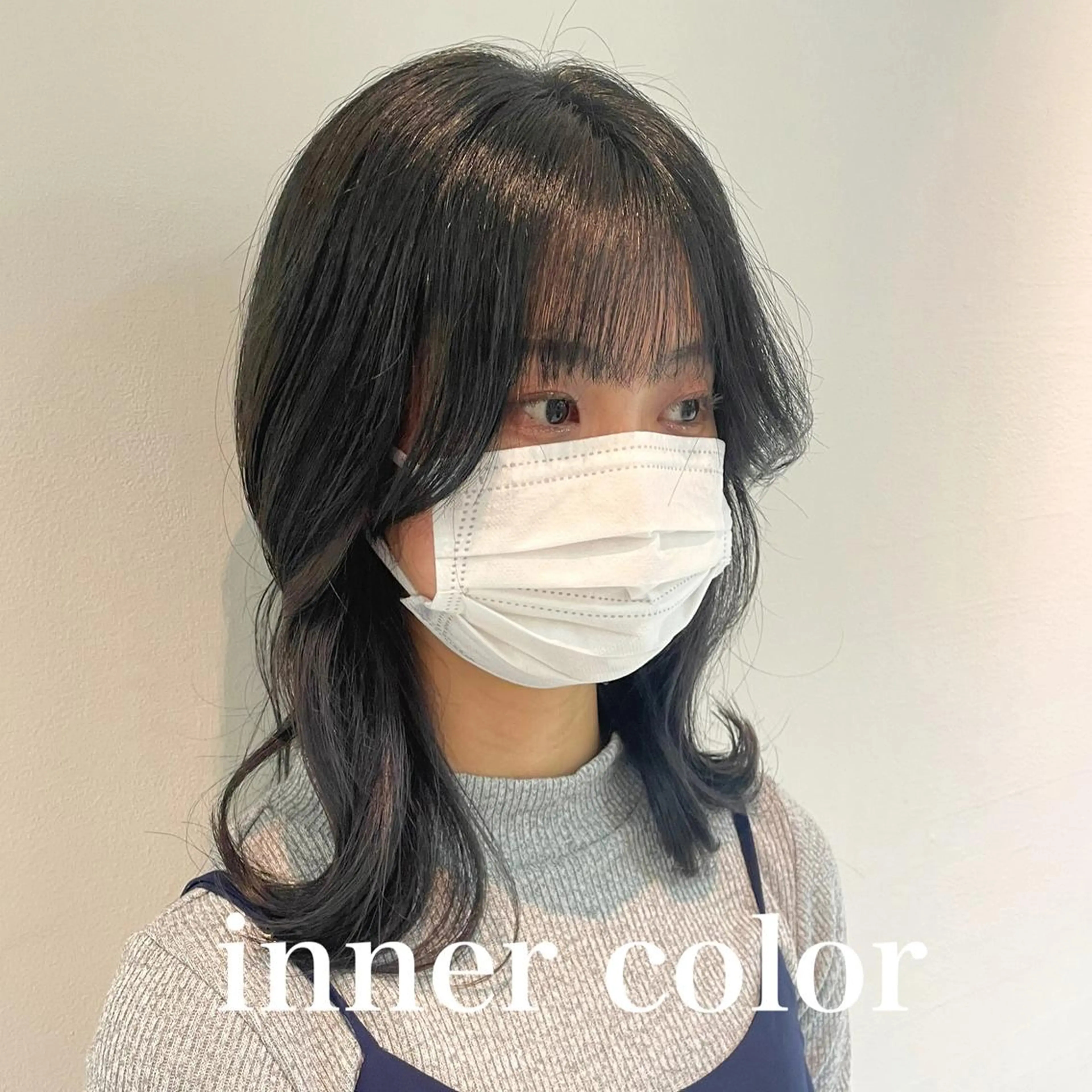 カラー ダブルカラー インナーカラー オリーブグレー 髪質改善クロスパーマ モリオカ モエ💫のその他イメージ