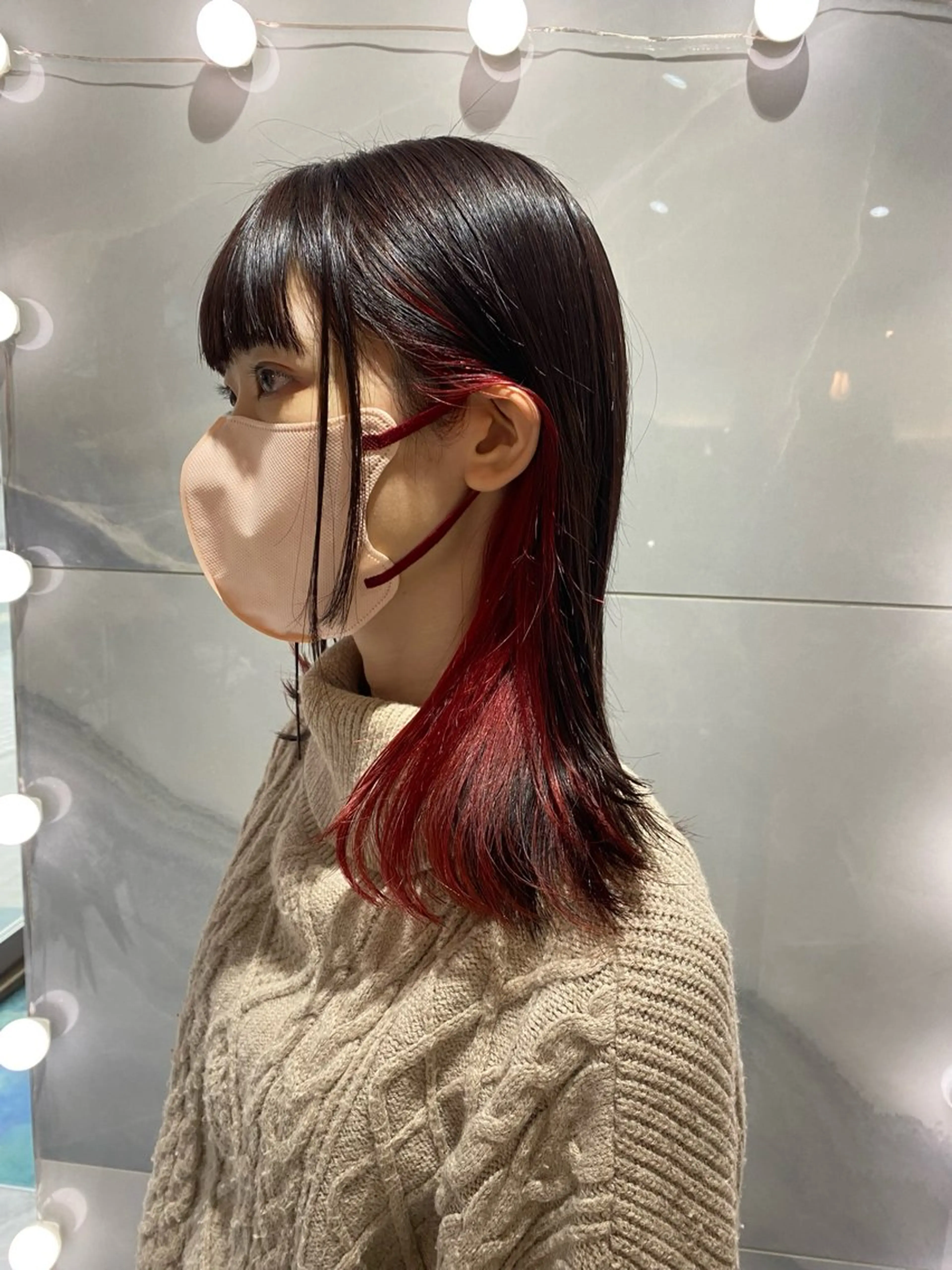 セミロング カラー ブリーチ トリートメント カット ヘアカラー トリートメント Riganuts池袋 Hayato✂︎のヘアスタイル