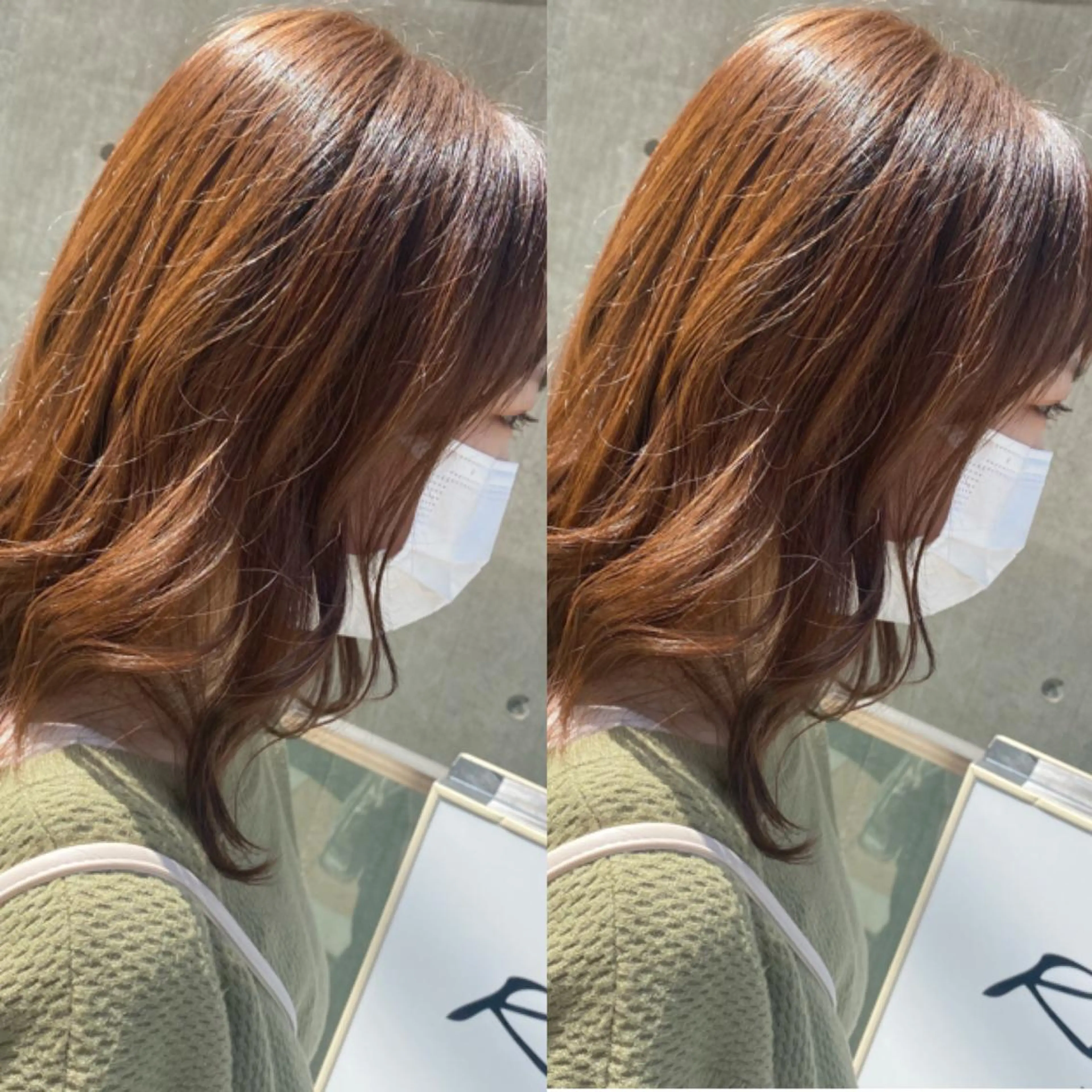 ミディアム カラー カット ヘアカラー トリートメント ヘアセット 名古屋/髪質改善/ 透明感SHIZUKAのヘアスタイル