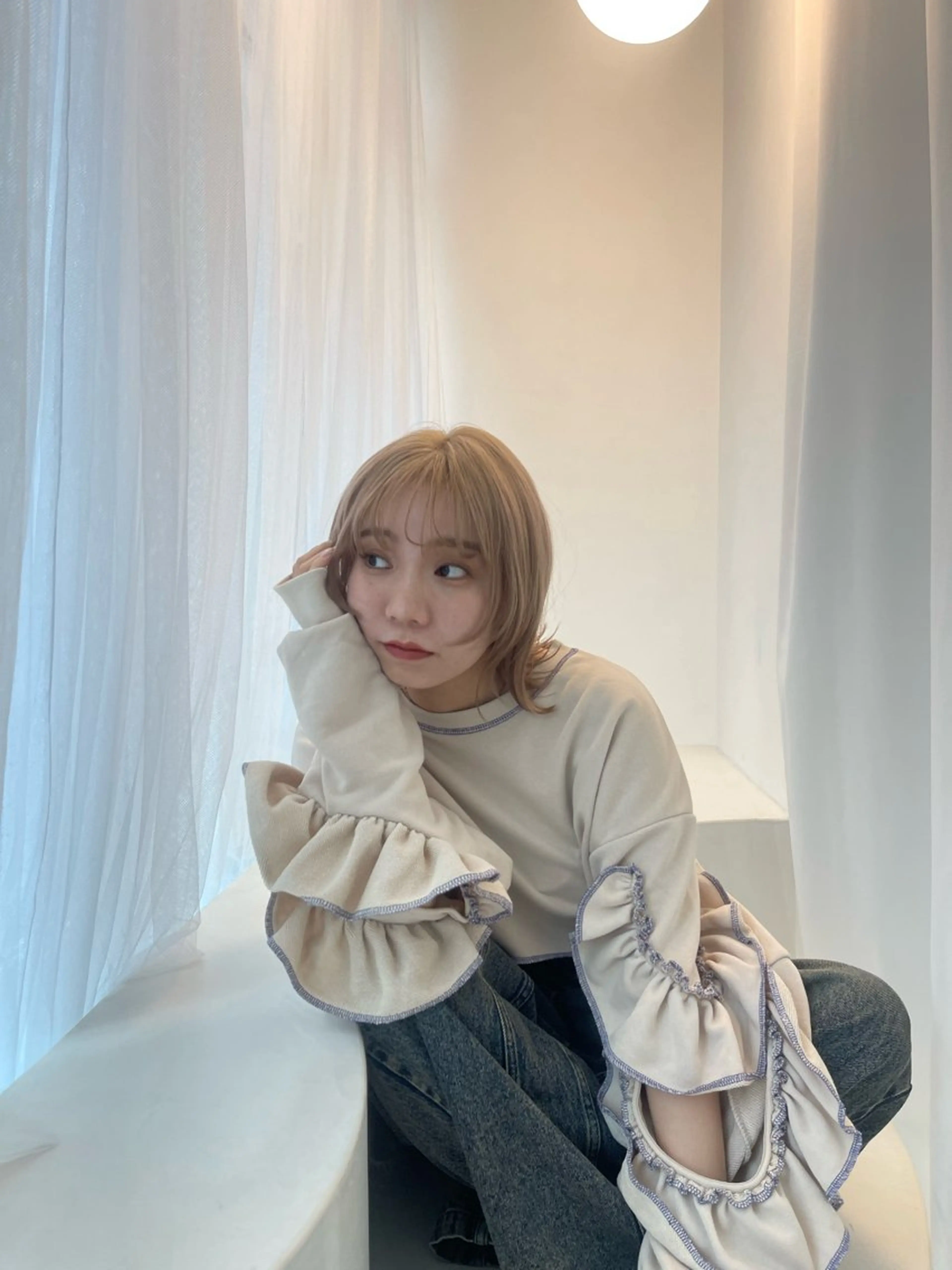 ショート カラー ヘアアレンジ esse所属・阪倉 美玲のヘアスタイル