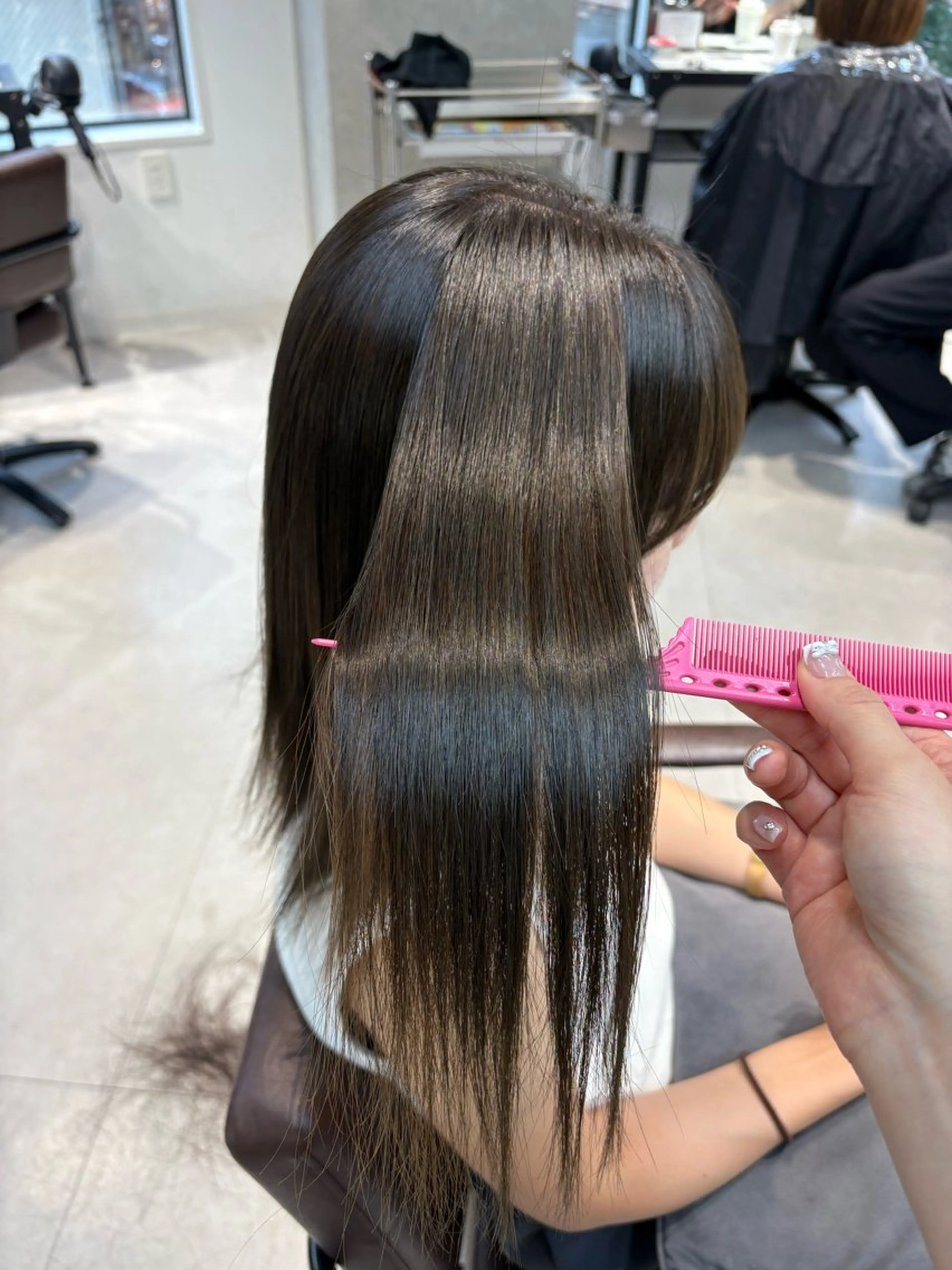 ロング カラー ヘアカラー 縮毛矯正 nina/髪質改善 /柔らかな艶髪🫧のヘアスタイル