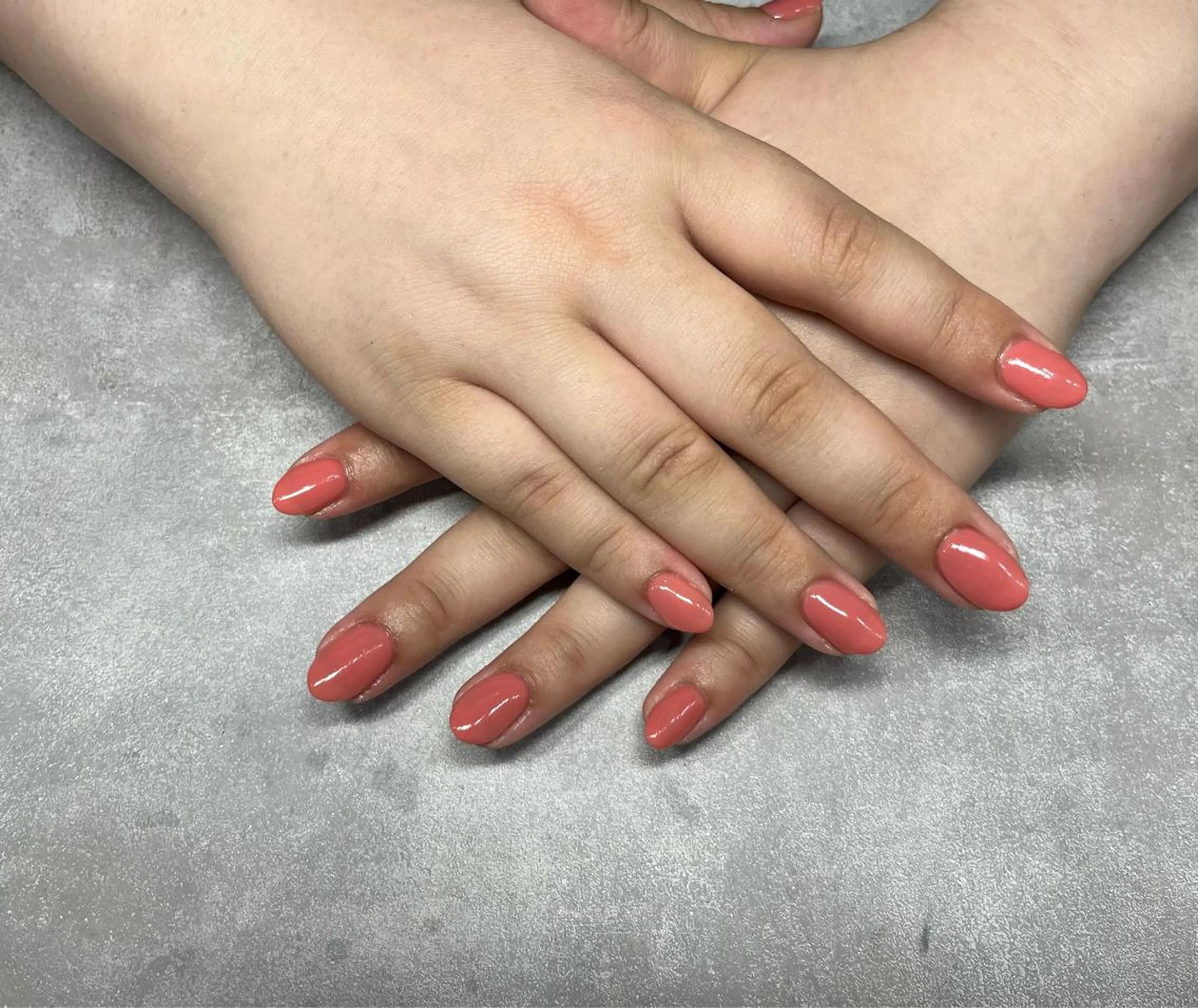 ネイル ワンカラーネイル ピンク AngelCoco Tabataのネイルデザイン