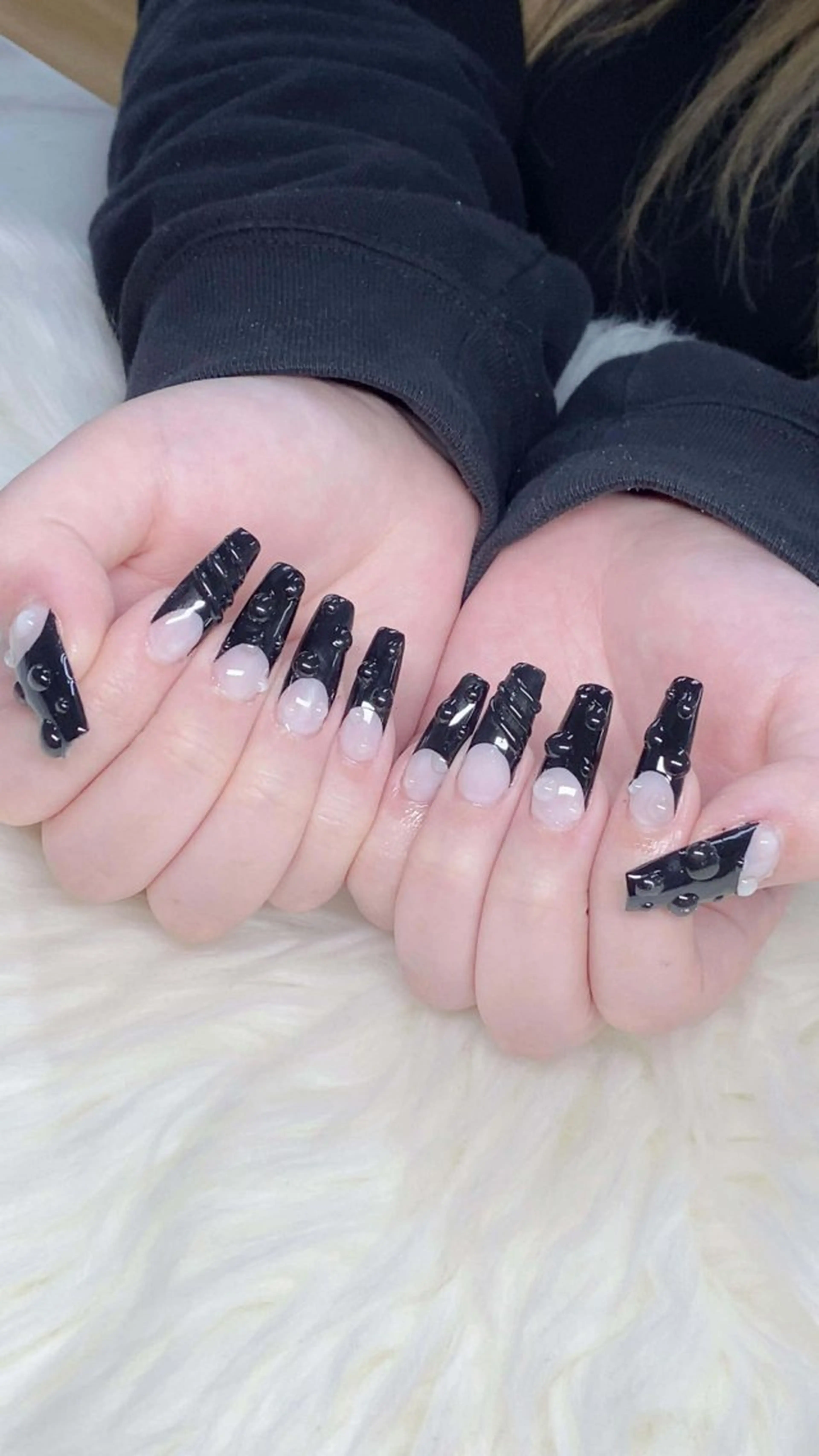 ネイル フレンチネイル グラデーション 韓国ネイル マグネットネイル ニュアンスネイル ハンドネイル Squeen Nailのネイルデザイン