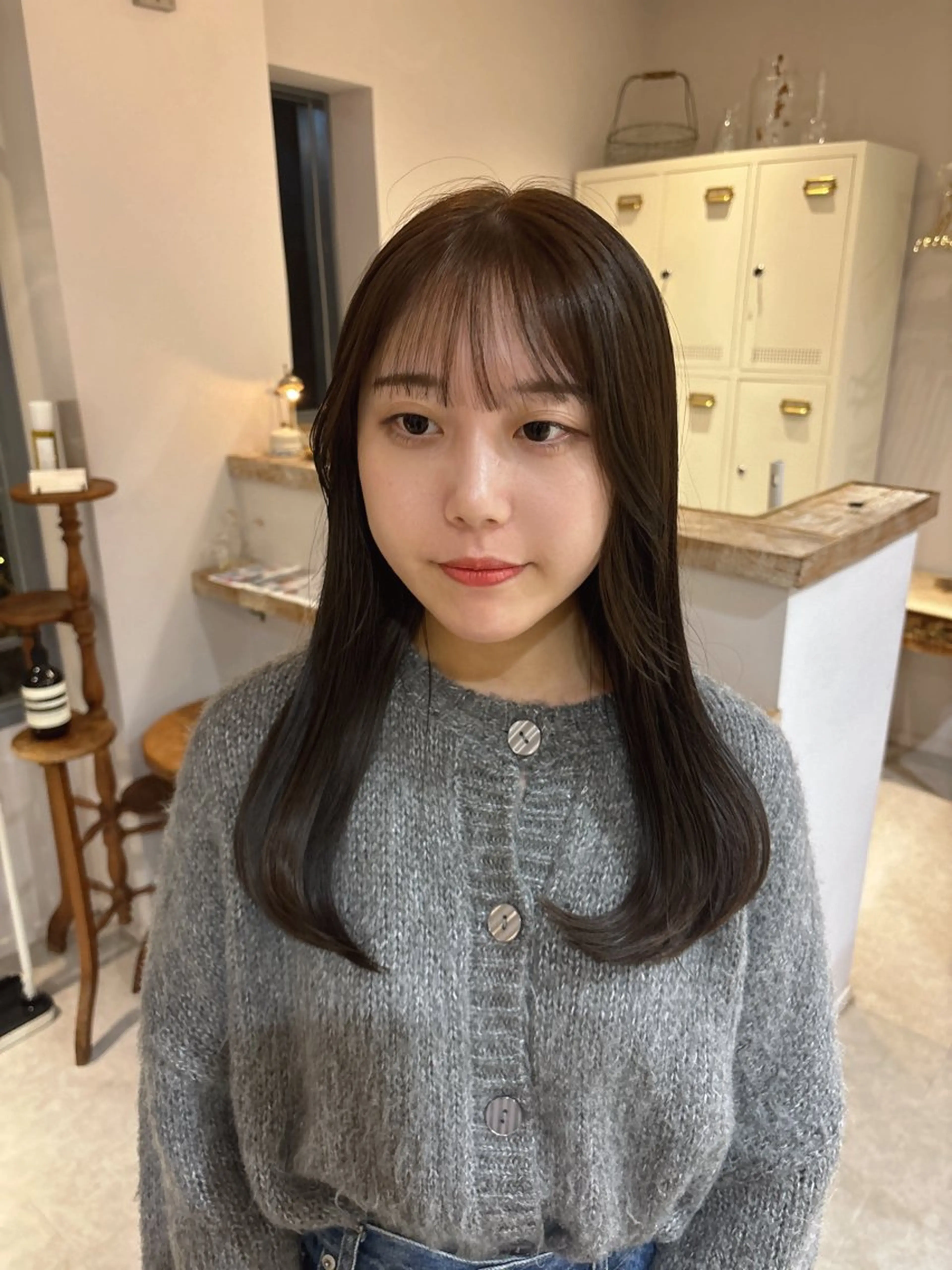 ロング 🎀調布仙川透明感オ リーブカラー干莉🎀のヘアスタイル