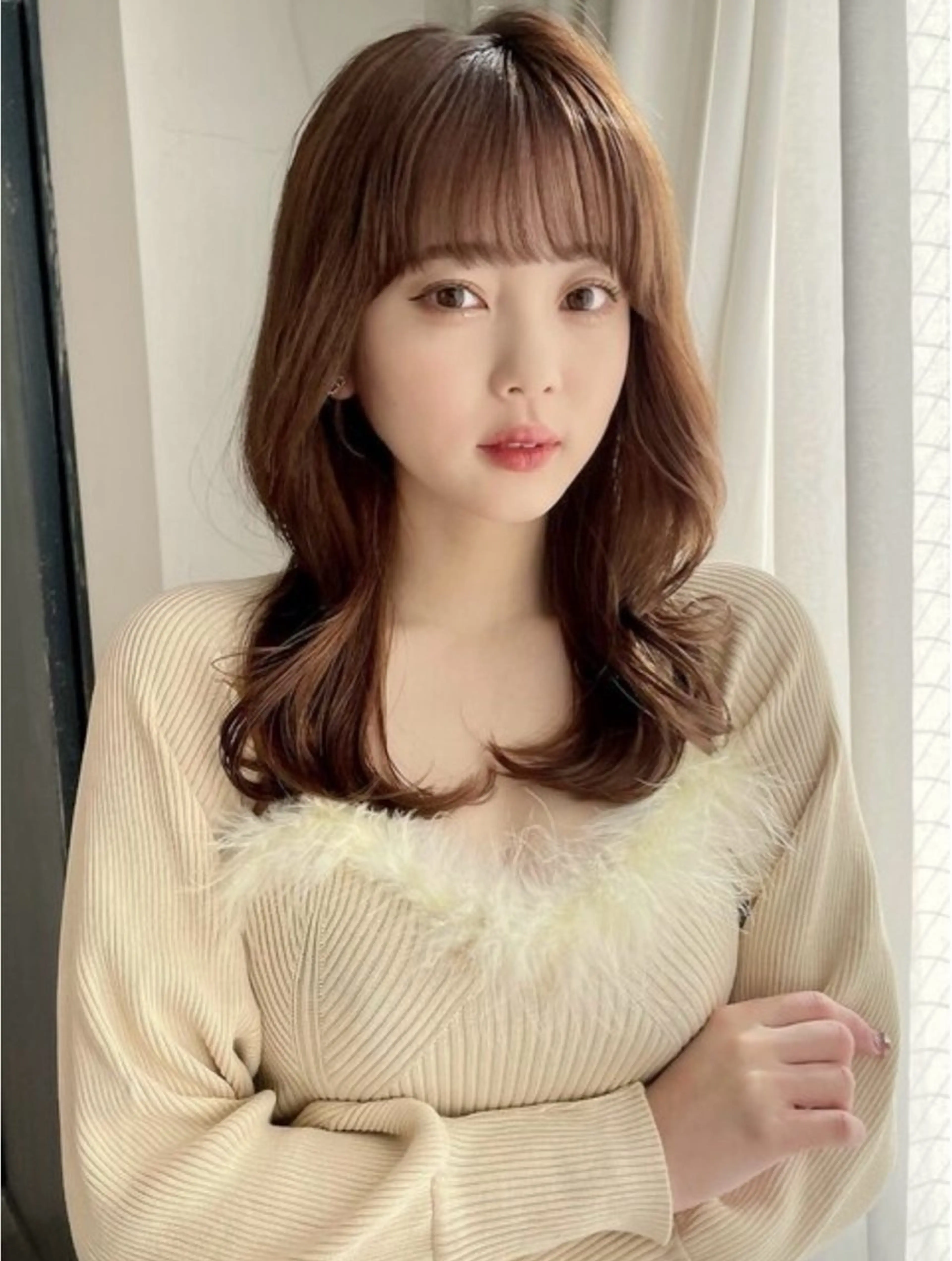 ロング 🦋ミルクティーベー ジュ🦋mayukiのヘアスタイル