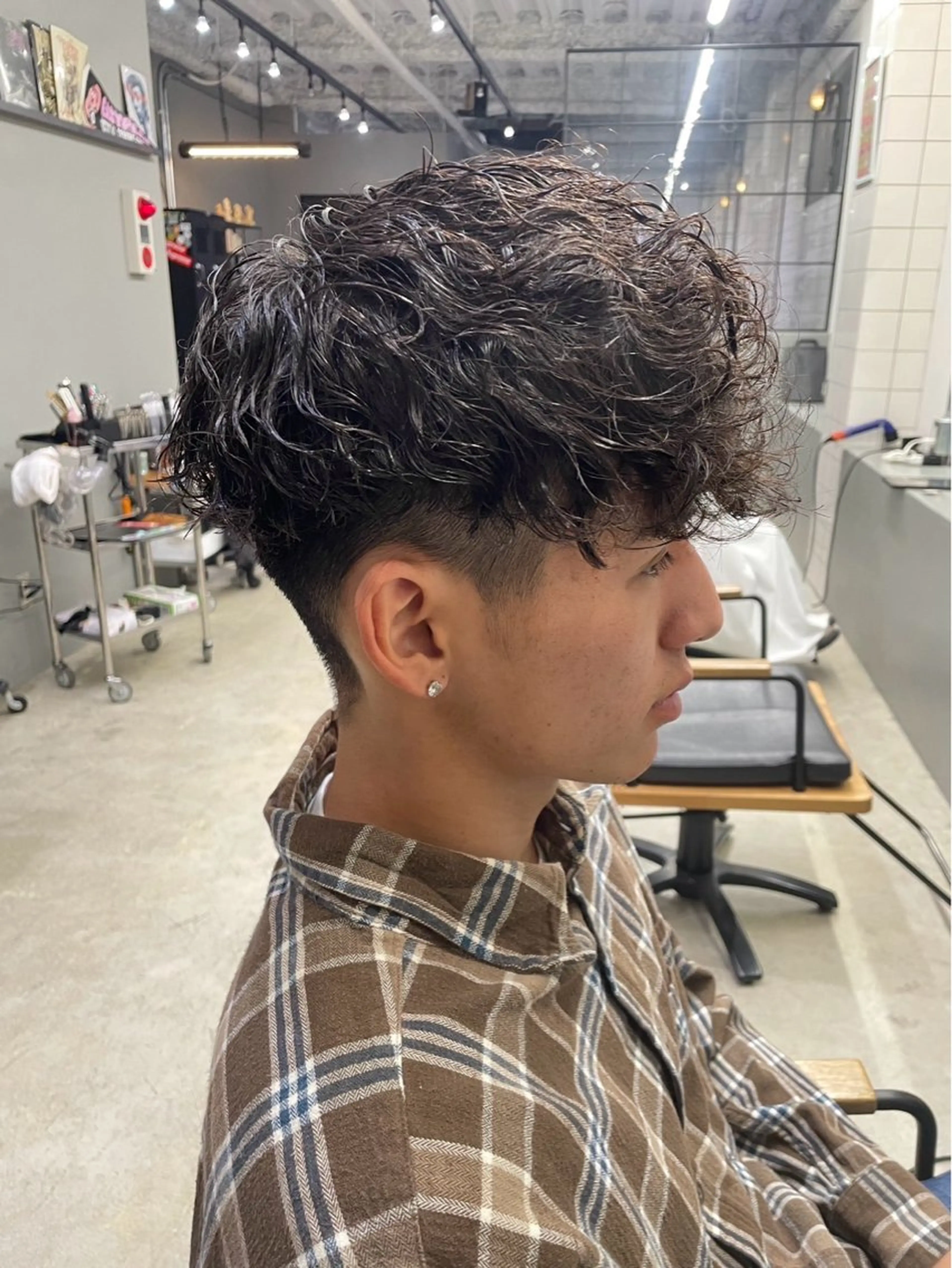 パーマ メンズ カット パーマ メンズ専門サロン wokeのヘアスタイル