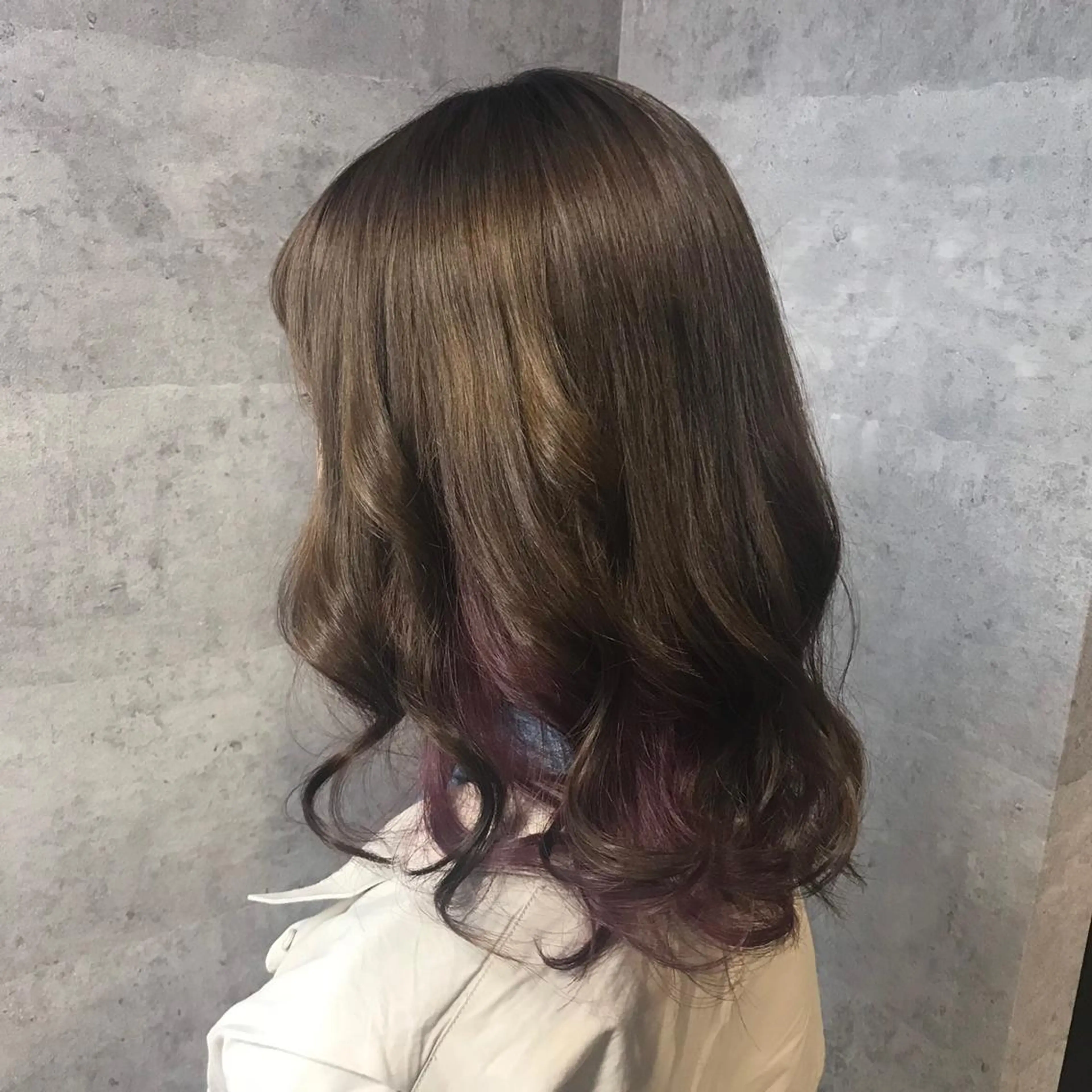 ミディアム カラー ベージュカラー ブリーチ ラベンダーカラー ラベンダーピンク ピンクカラー Chara Chalone所属・今野 美栄のヘアスタイル