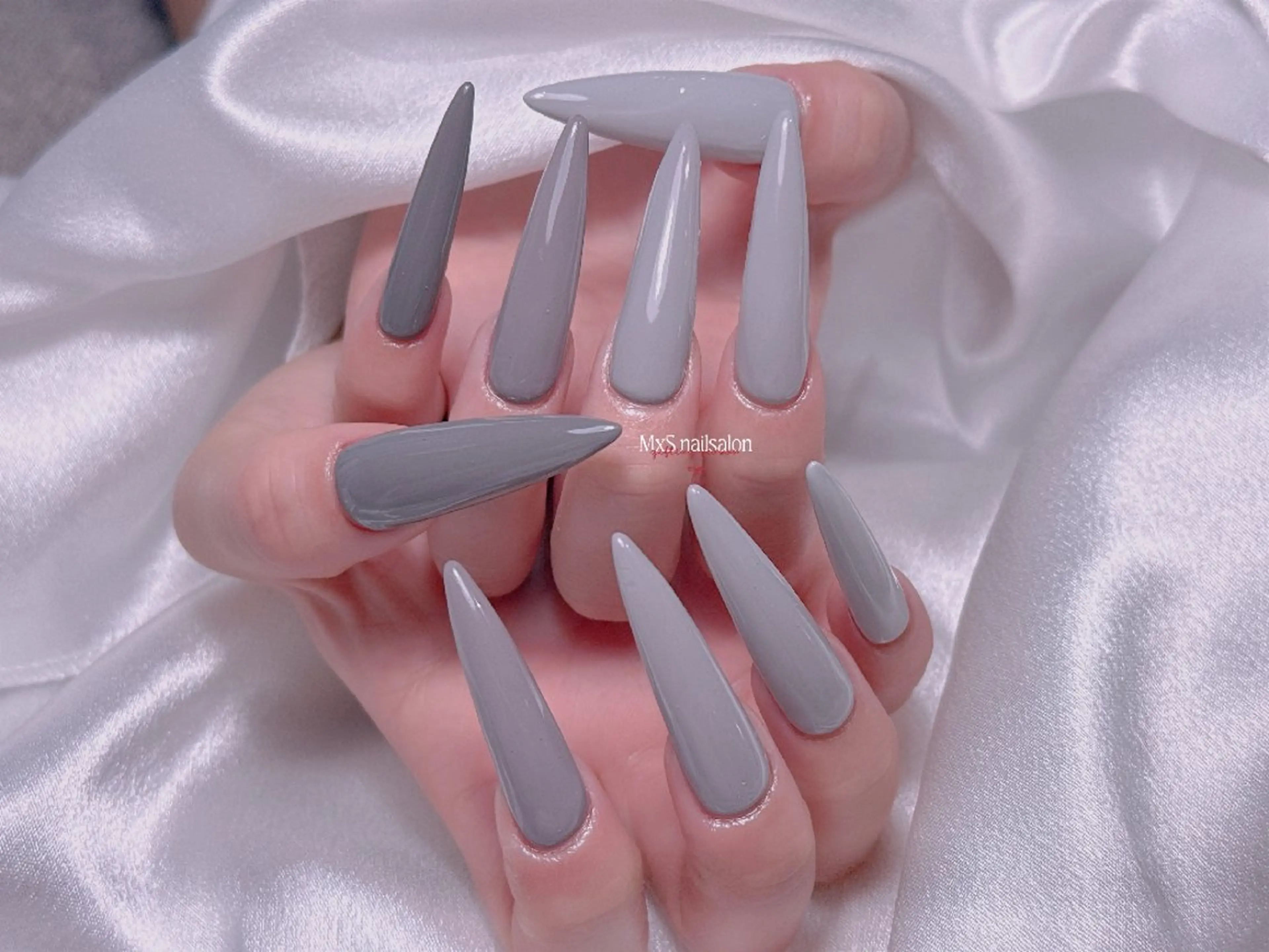 ネイル ジェルネイル 韓国ネイル マグネットネイル パラジェル バレンタイン ハンドネイル MxS Nail 【長さだし/フィルイン/マグネット/ワンホンネイル/韓国ネイル/パラジェル】所属・M×S Nail みなのネイルデザイン