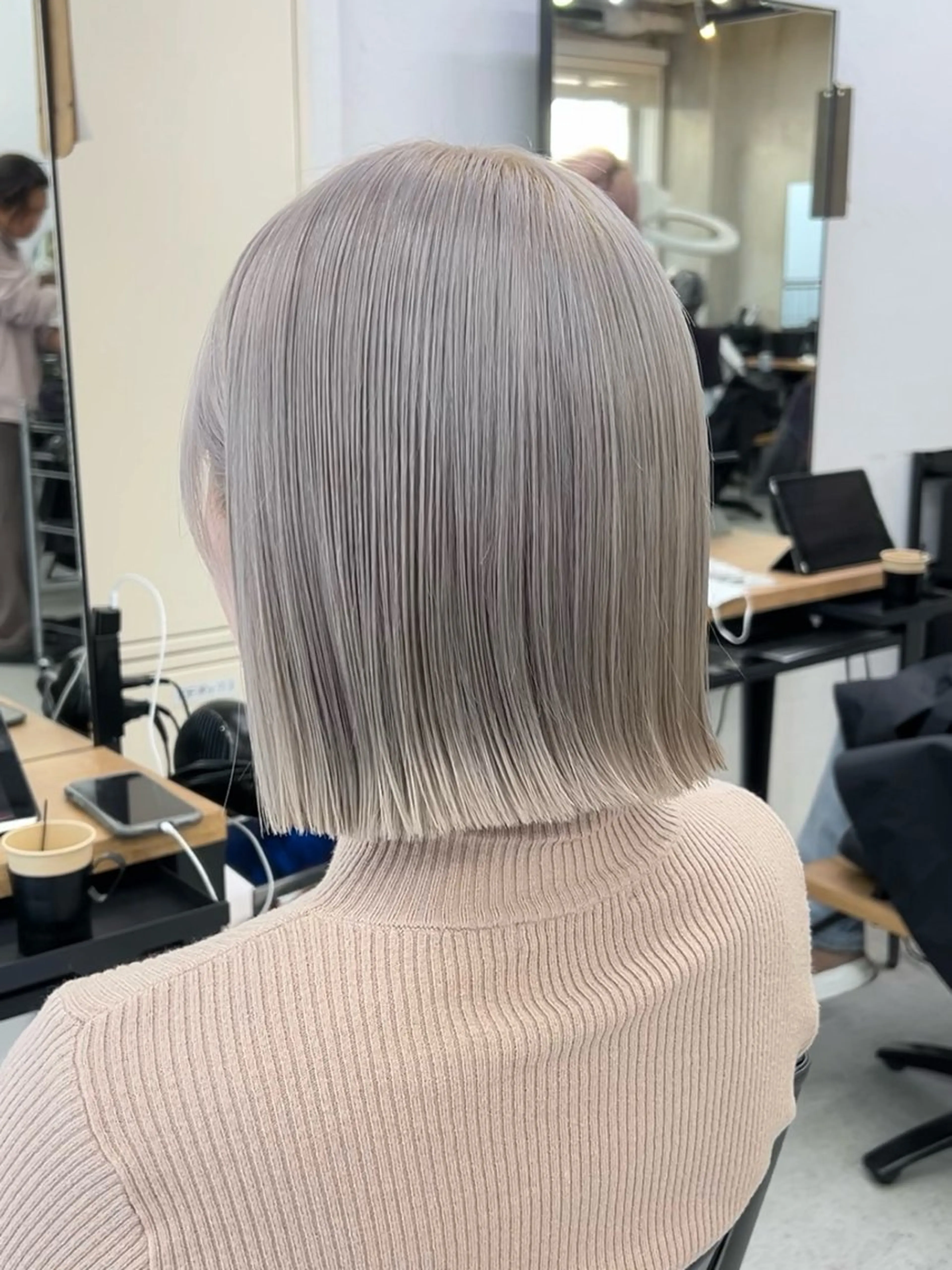 ショート カラー ヘアカラー トリートメント 韓国/ハイトーン/ ボブ🎀MIKU🎀のヘアスタイル