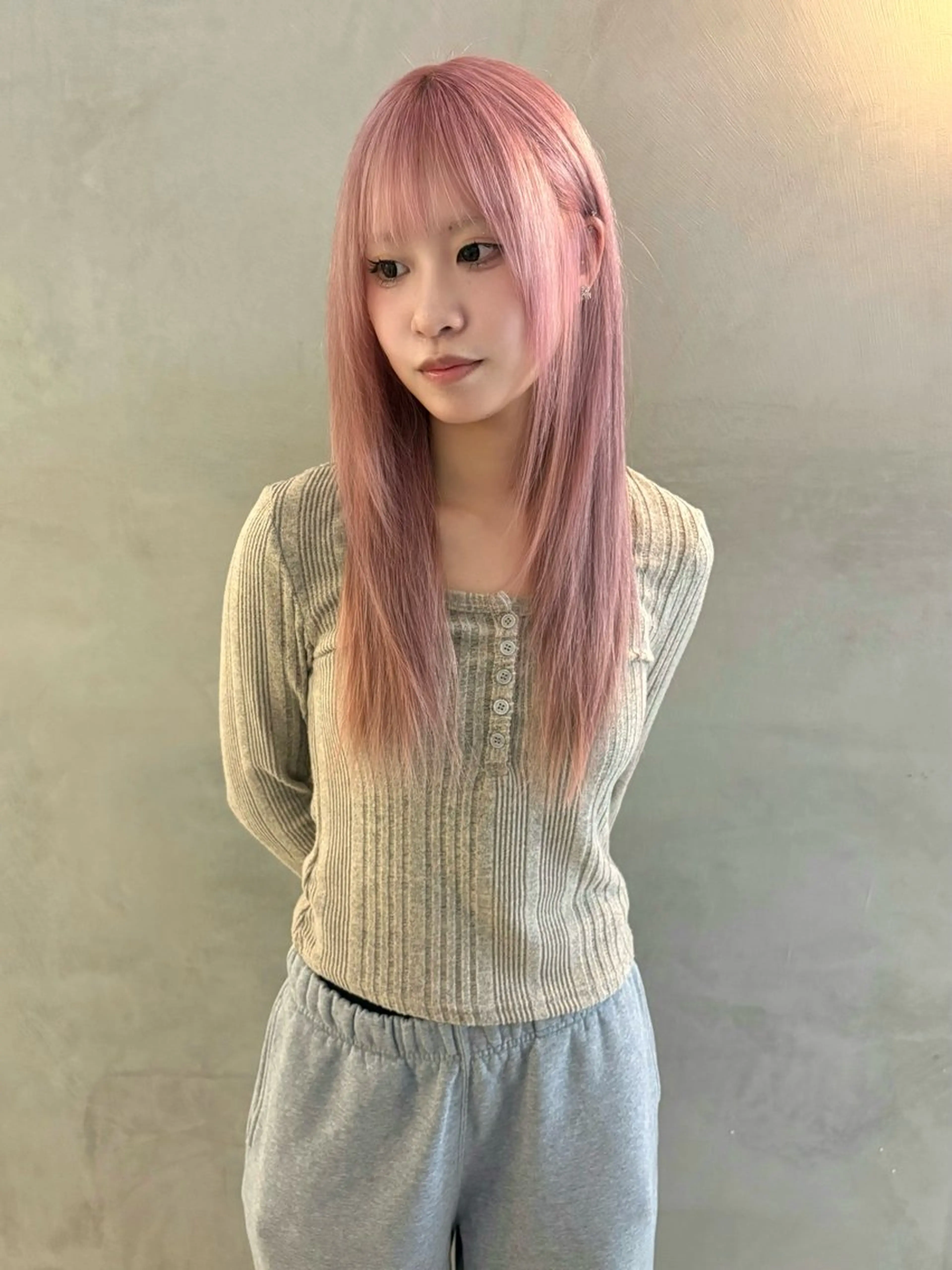 ロング カラー ヘアカラー トリートメント pele 梅田　annex所属・PELEハイトーン shinobuのヘアスタイル