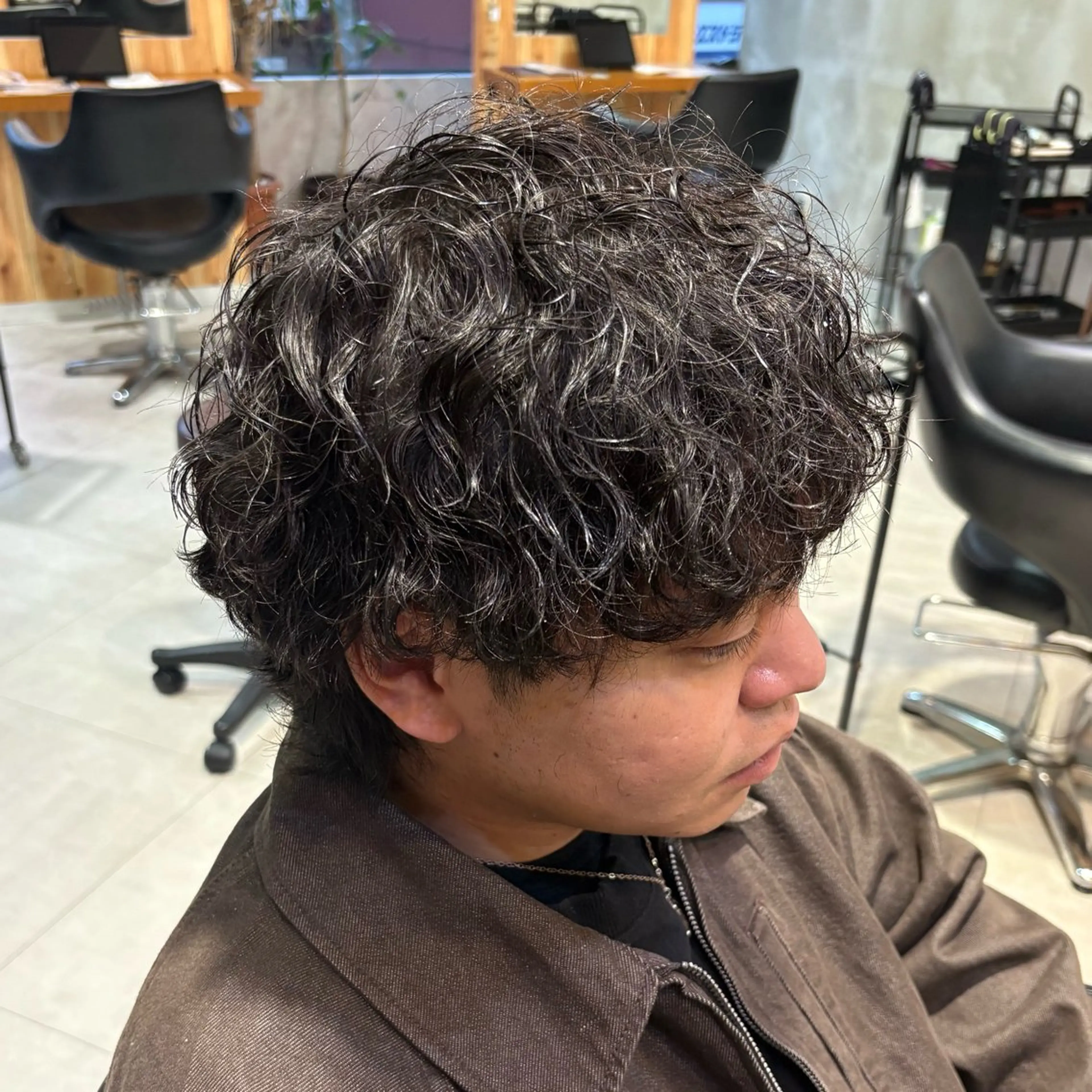 メンズ カット パーマ KUMA/インナー /メンズパーマのヘアスタイル