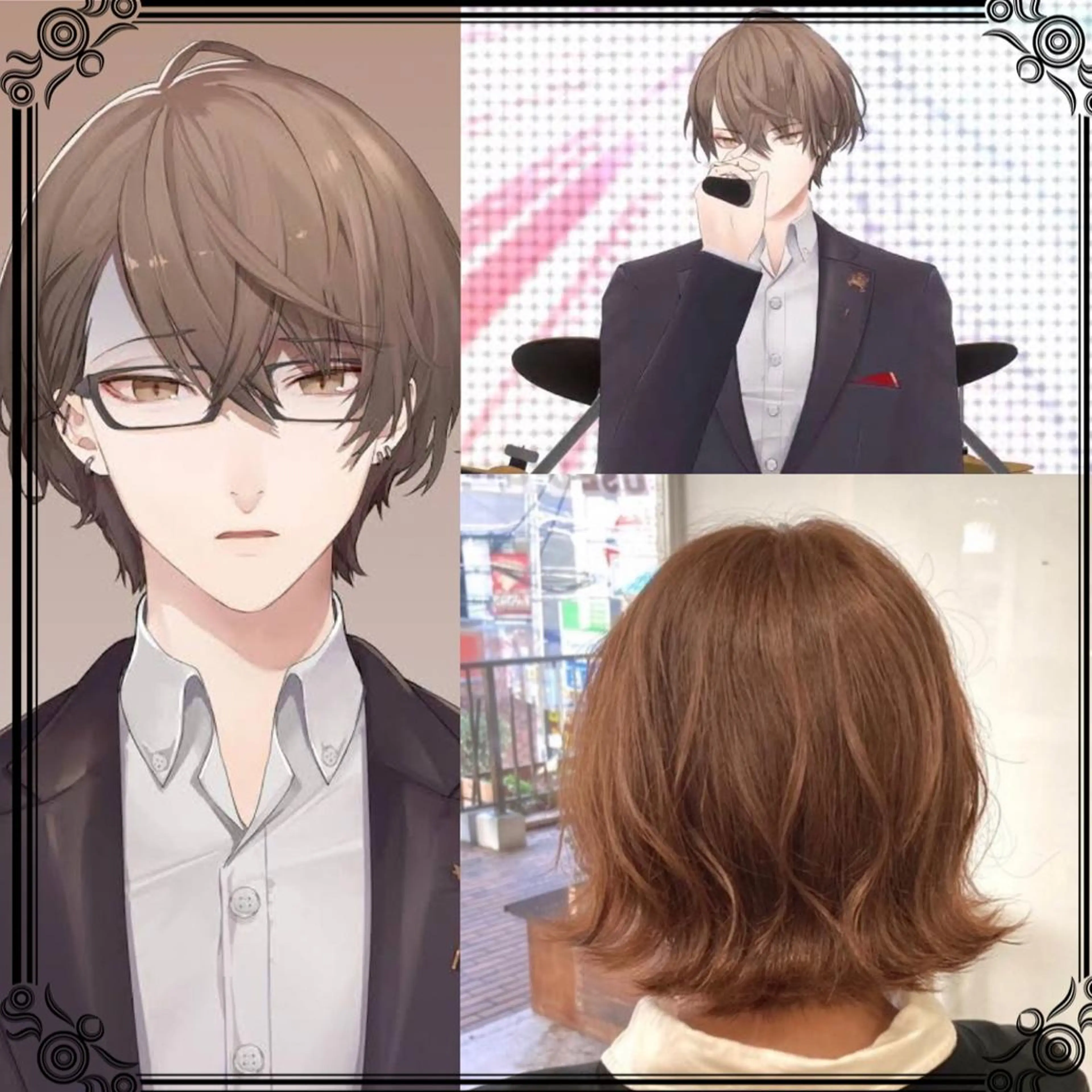 ロング カラー メンズ ベージュカラー ミルクティーベージュ 熊谷ウルフ・レイヤー あゆむのヘアスタイル