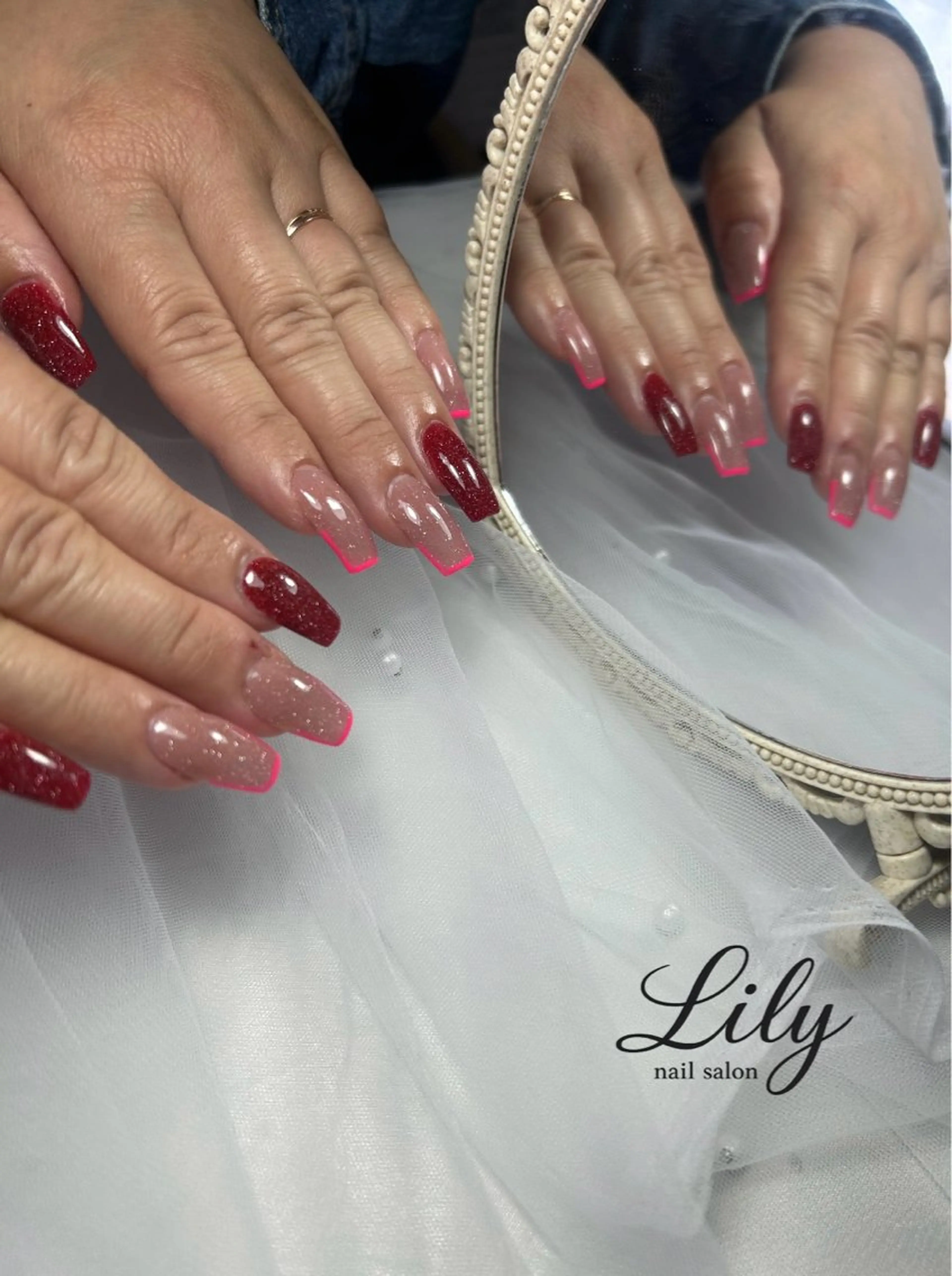 ネイル フラッシュネイル 春ネイル ハンドネイル nail salon Lily所属・藤田 璃々のネイルデザイン