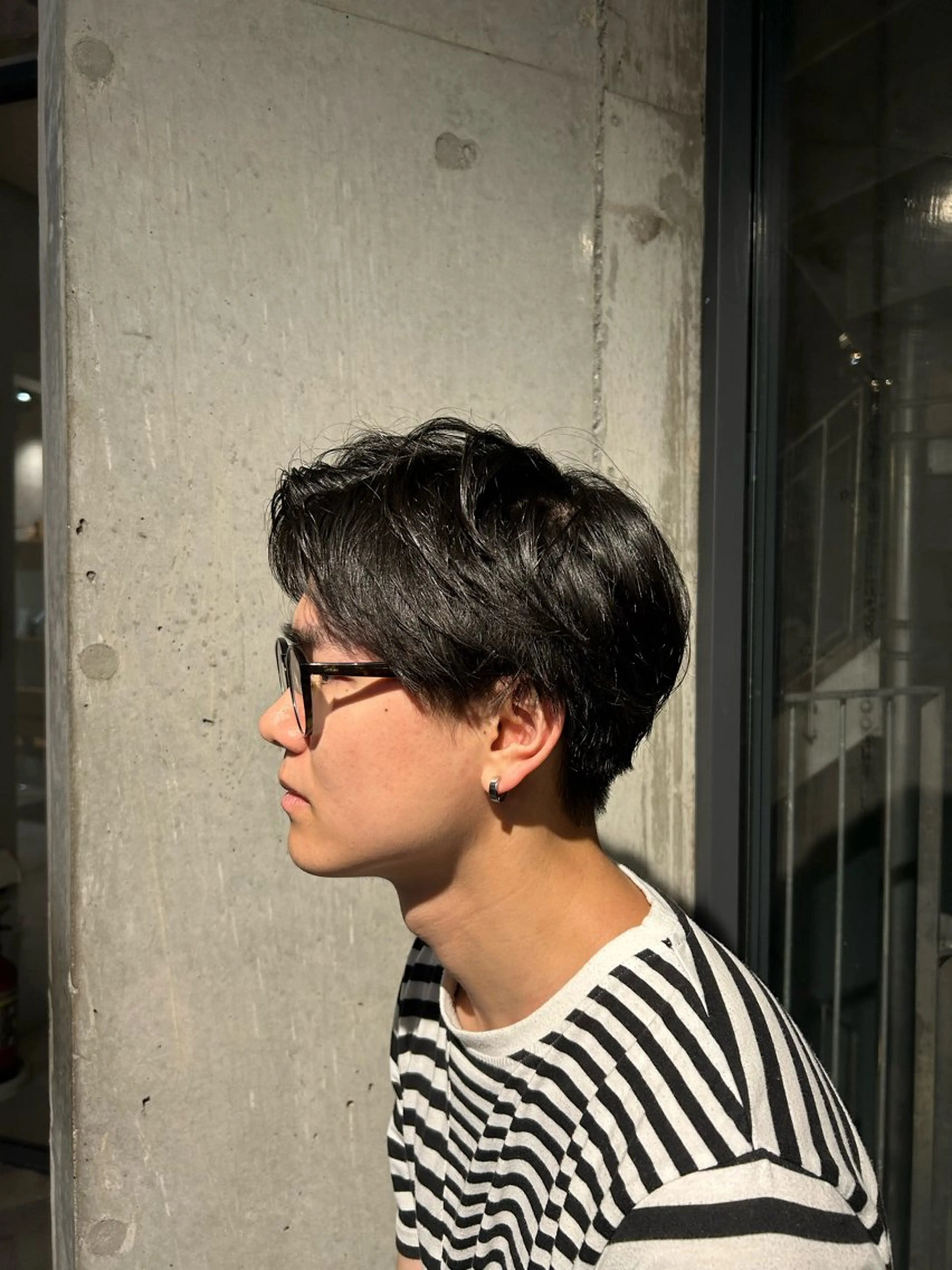 メンズ メンズパーマ 葉月/ボブ/ 透明感カラー／中目黒のヘアスタイル