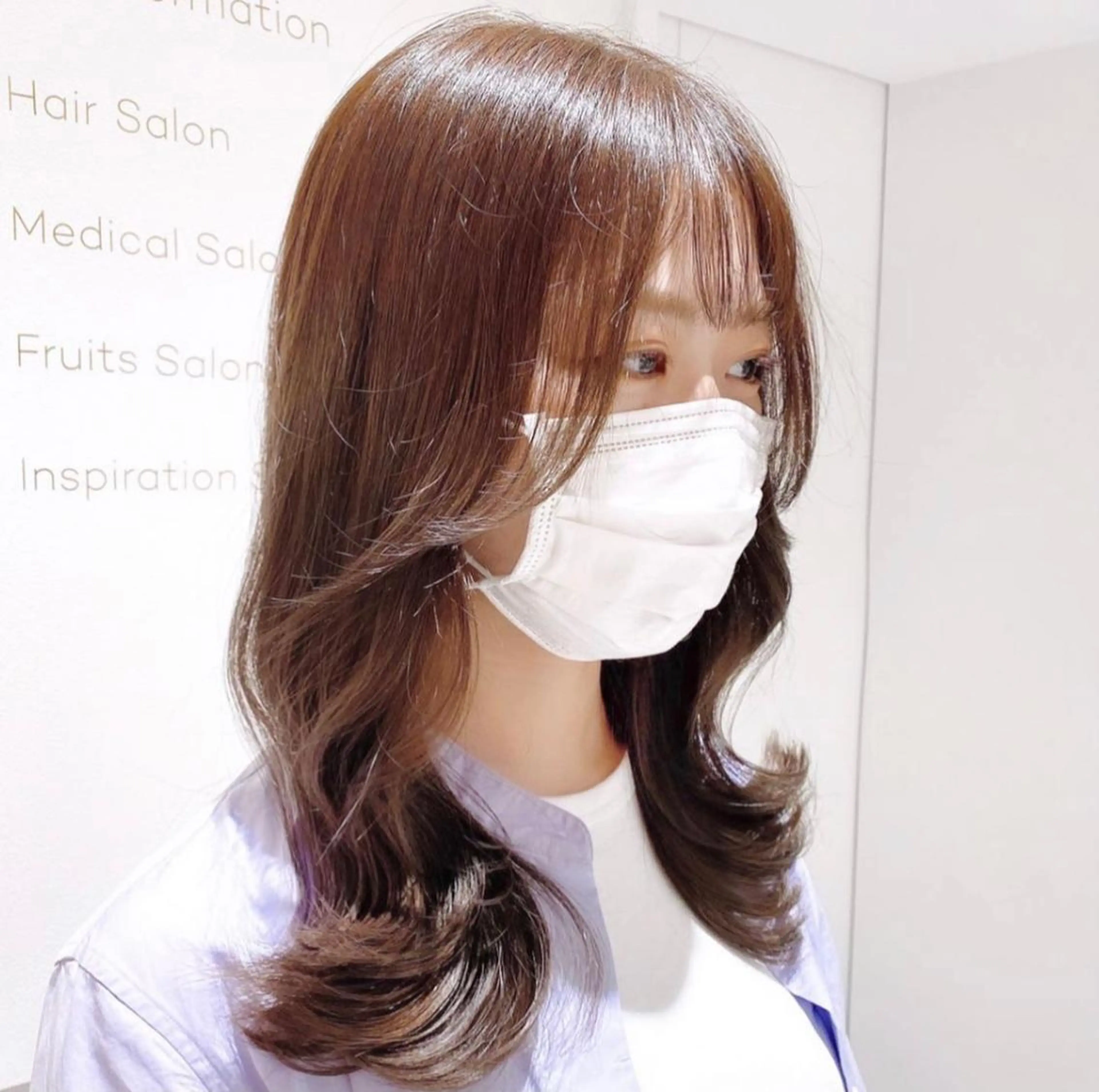 セミロング カット ヘアカラー トリートメント 韓国くびれレイヤー 🇰🇷はづきのヘアスタイル