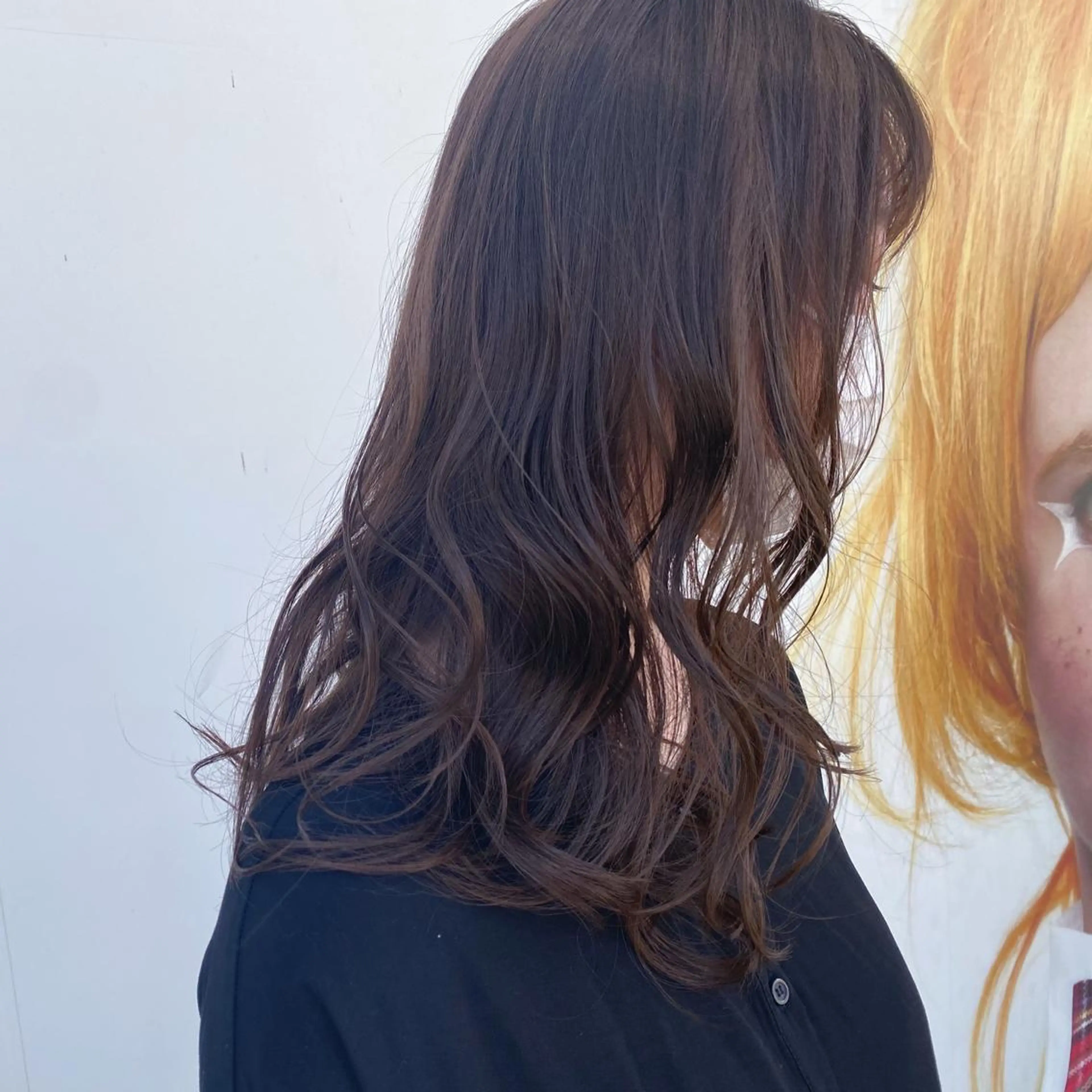 セミロング カラー ブリーチ 透明感カラー 髪質改善 トリートメント カット ヘアカラー ブリーチカラー/ 岩破瑞希のヘアスタイル