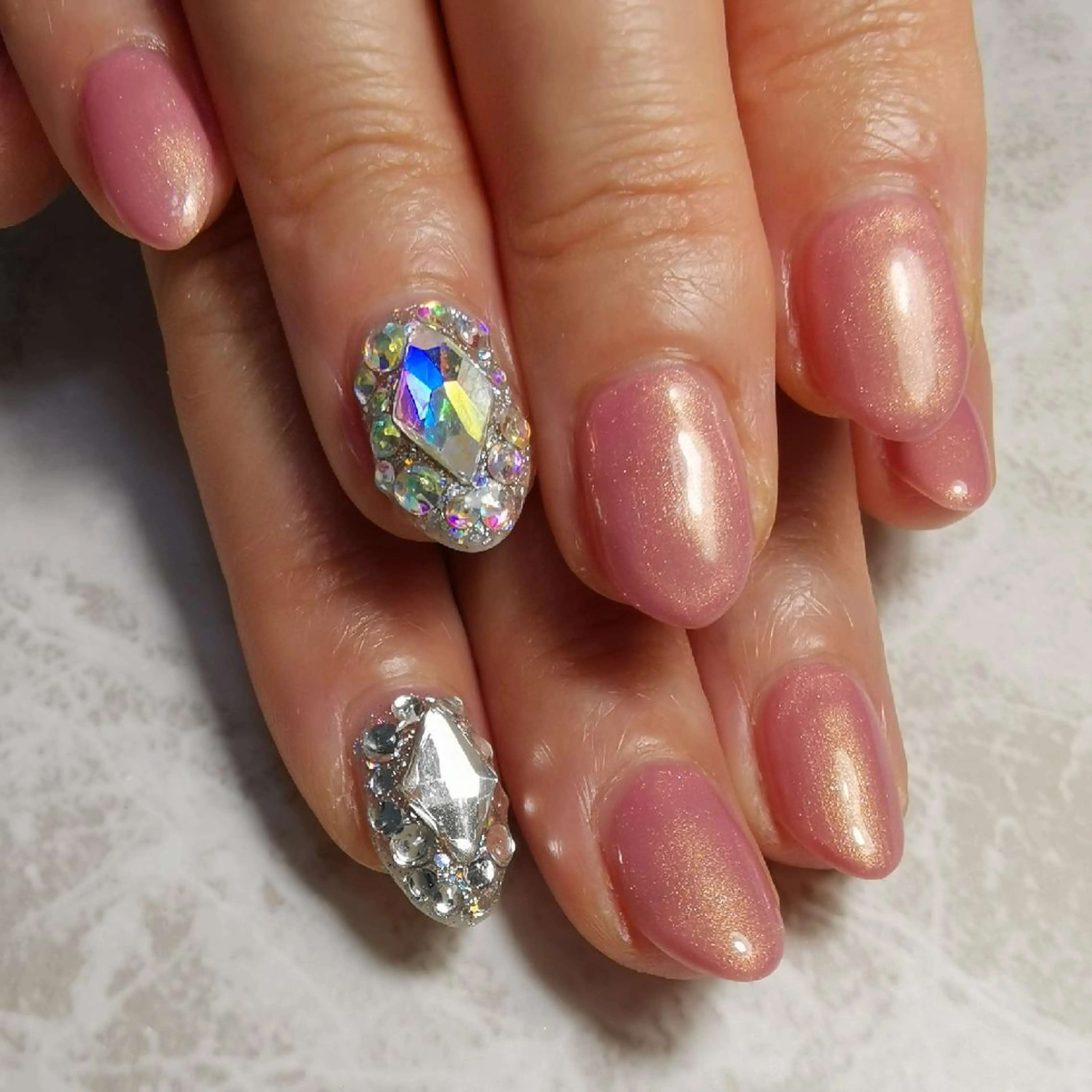 ネイル ストーンネイル ハンドネイル reve あやののネイルデザイン