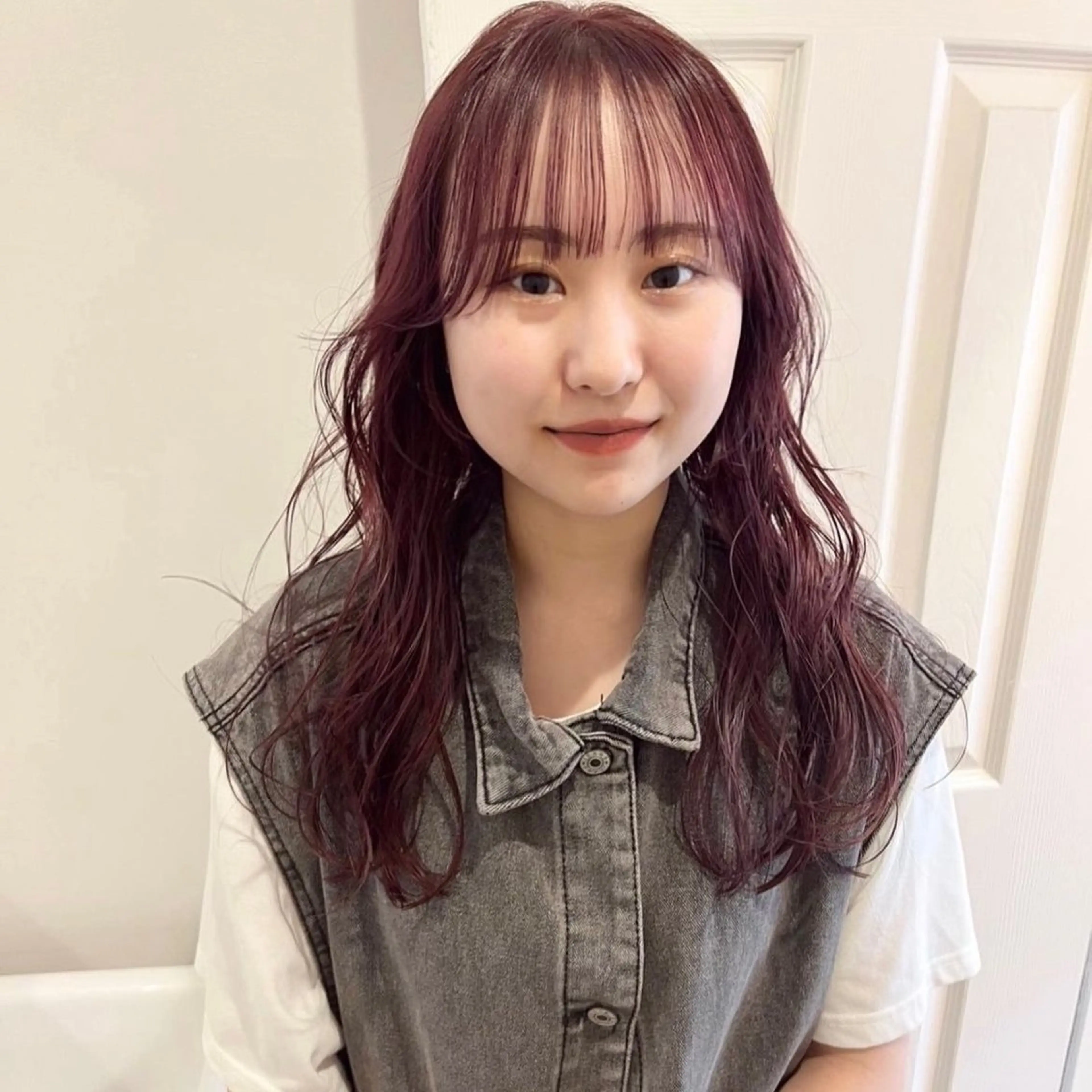 ロング カラー ブリーチ ラベンダーカラー ピンクカラー ピンクラベンダー arisa/暖色 /伏見/レイヤーのヘアスタイル