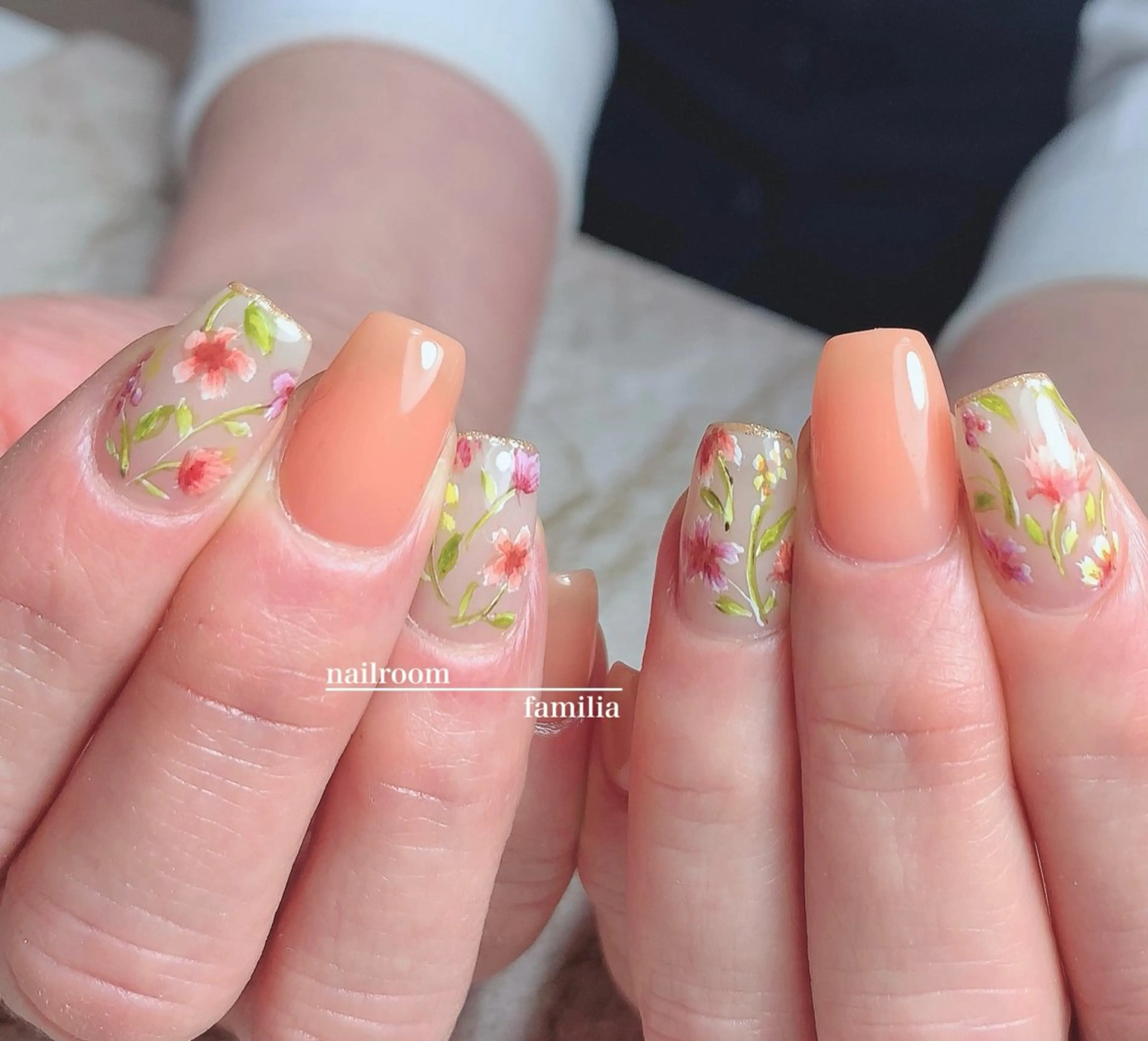 ネイル フラワーネイル -nailroom- familiaのネイルデザイン