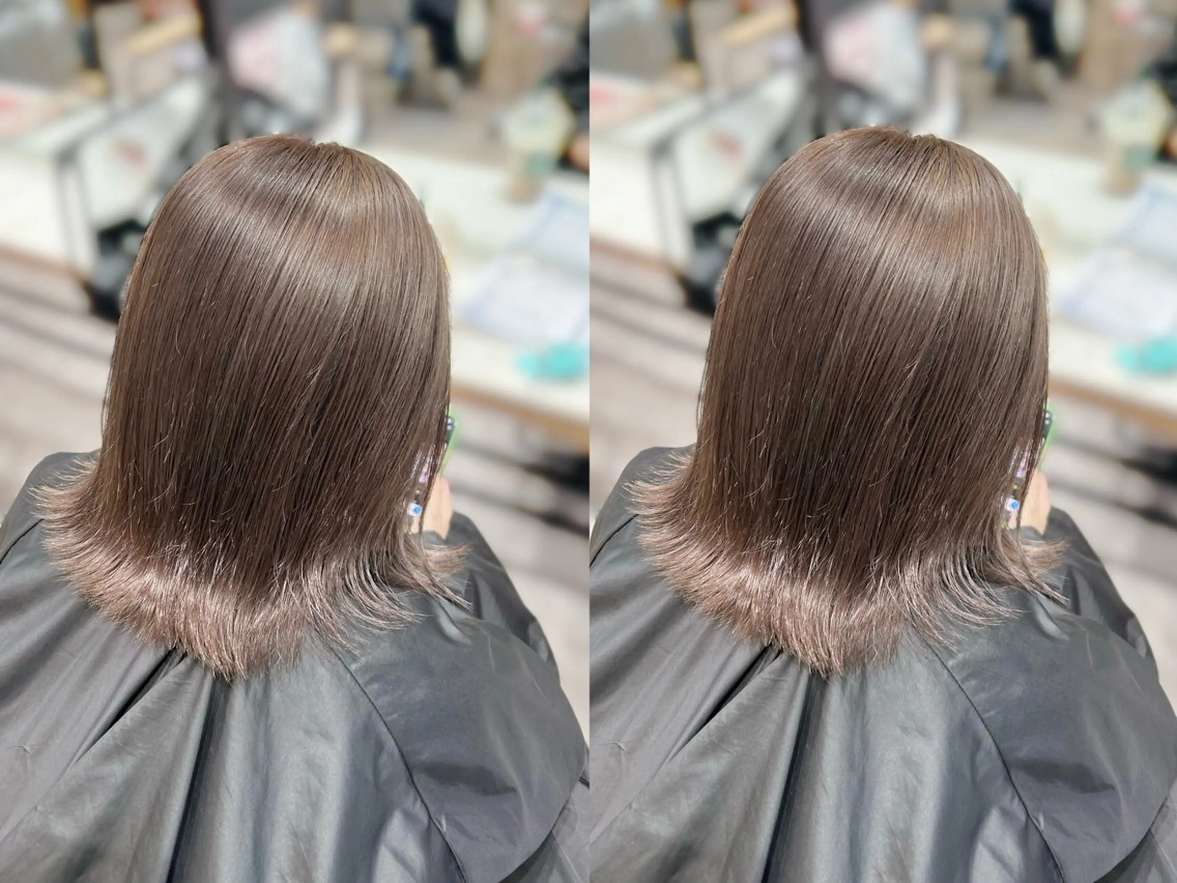 ミディアム カラー グレージュ 【髪質改善】 優菜のヘアスタイル