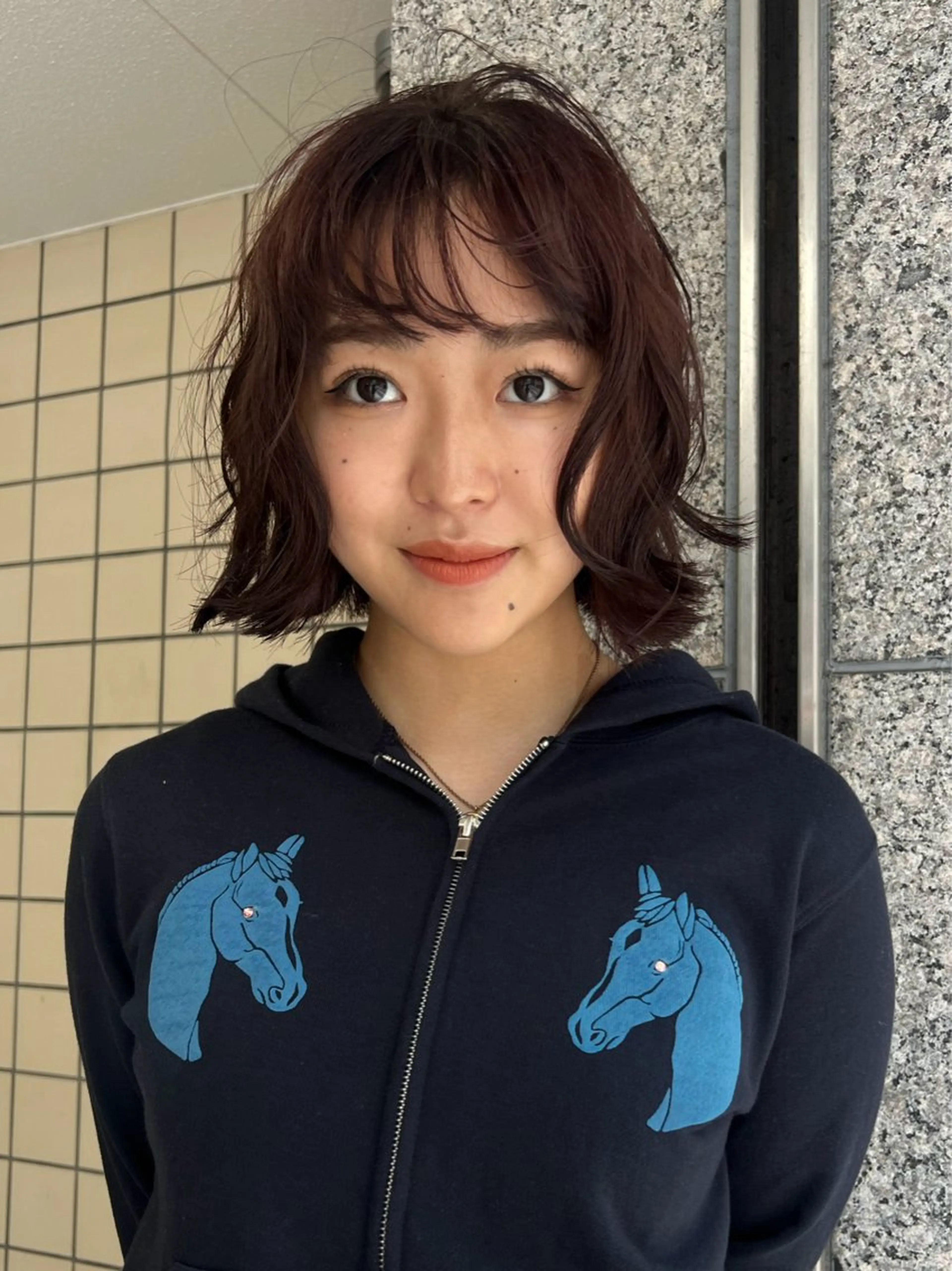 ショート カラー MISAKI🪐 縮毛矯正のヘアスタイル