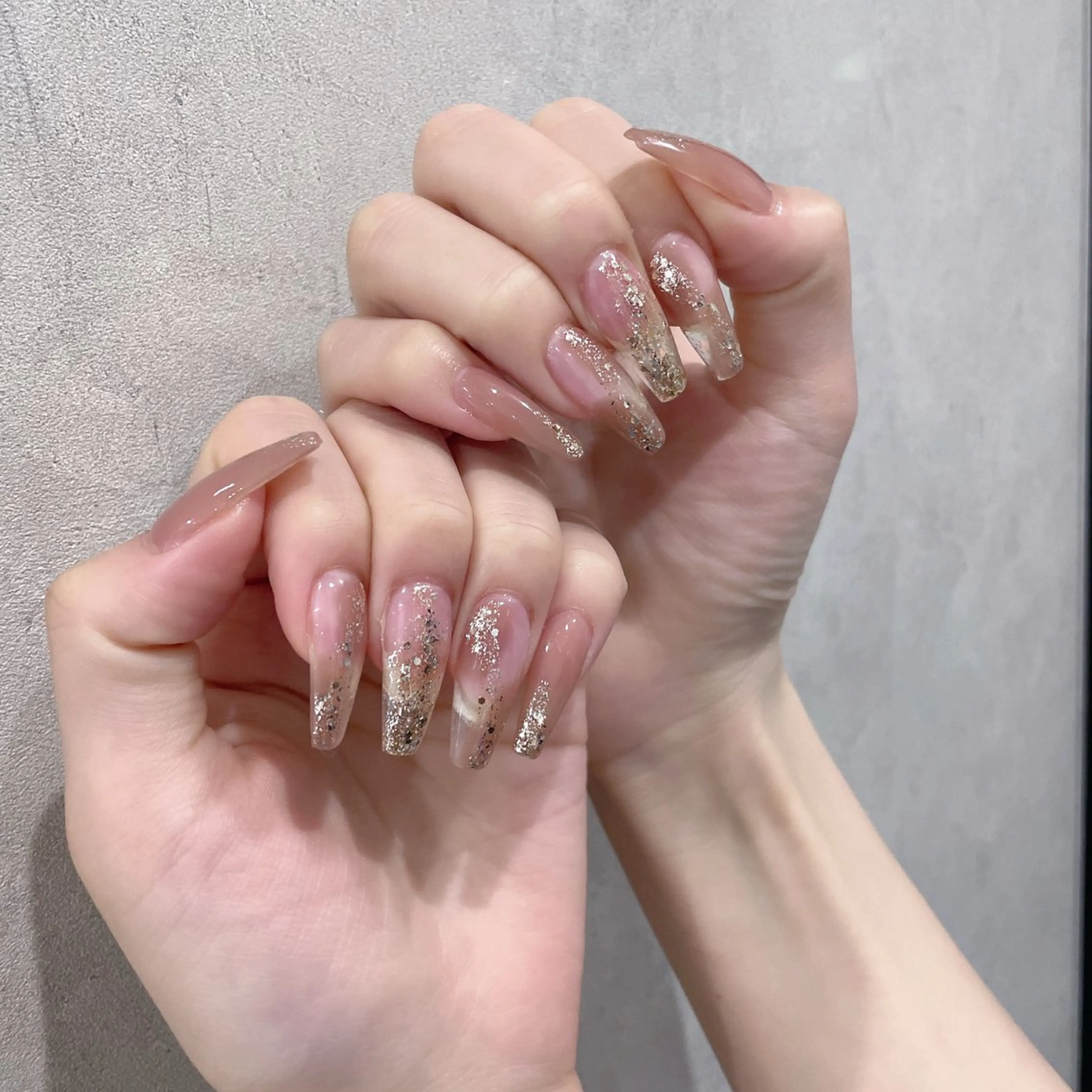 [HANDオフあり]チップ長さだし10本　定額シンプルネイルBの写真