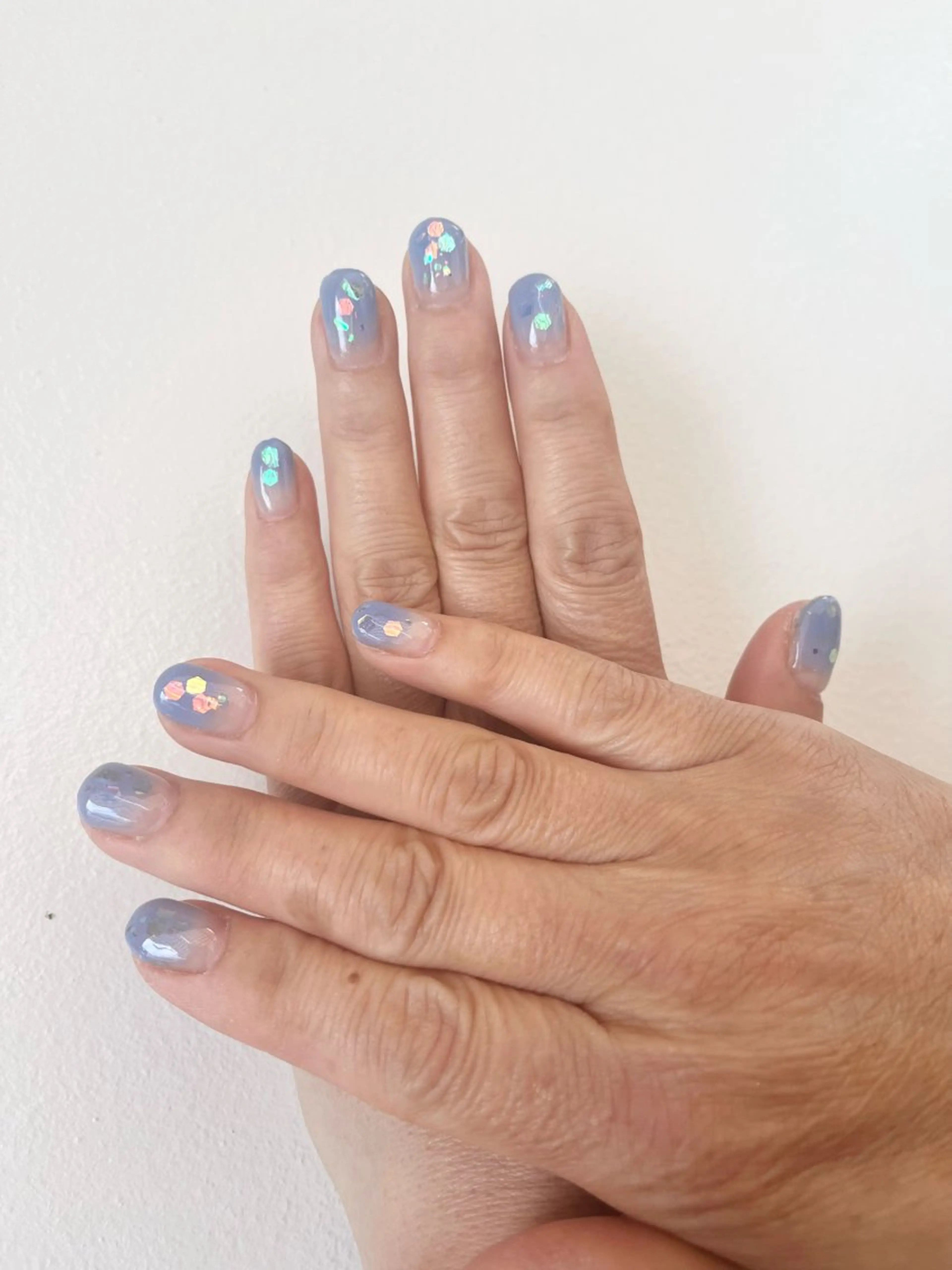 ネイル グラデーション ホログラムネイル ハンドネイル nail salon bel eclatのネイルデザイン