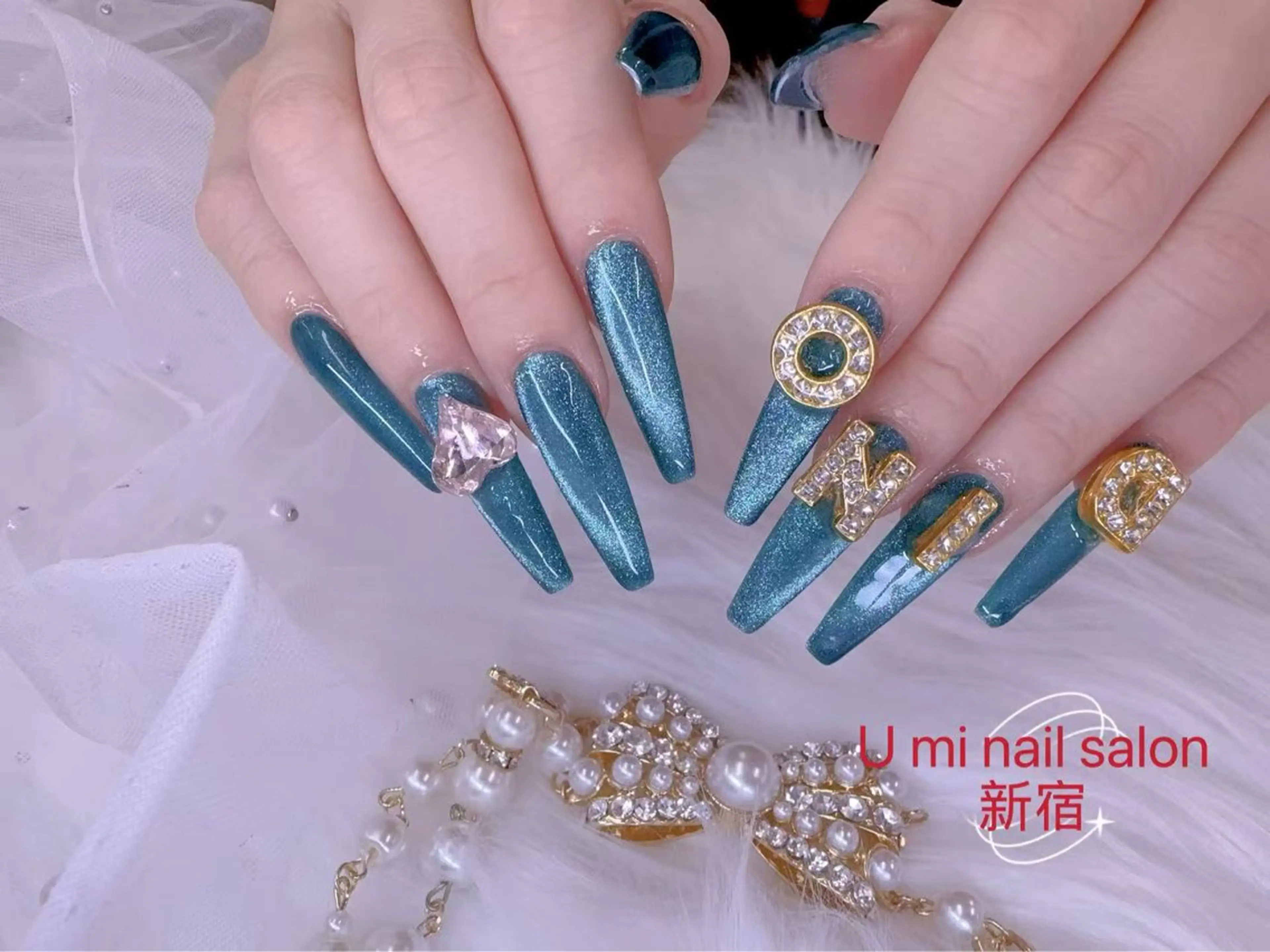 ネイル ボルドー チークネイル 長さ出し フレンチネイル ジェルネイル uminail cocoのネイルデザイン