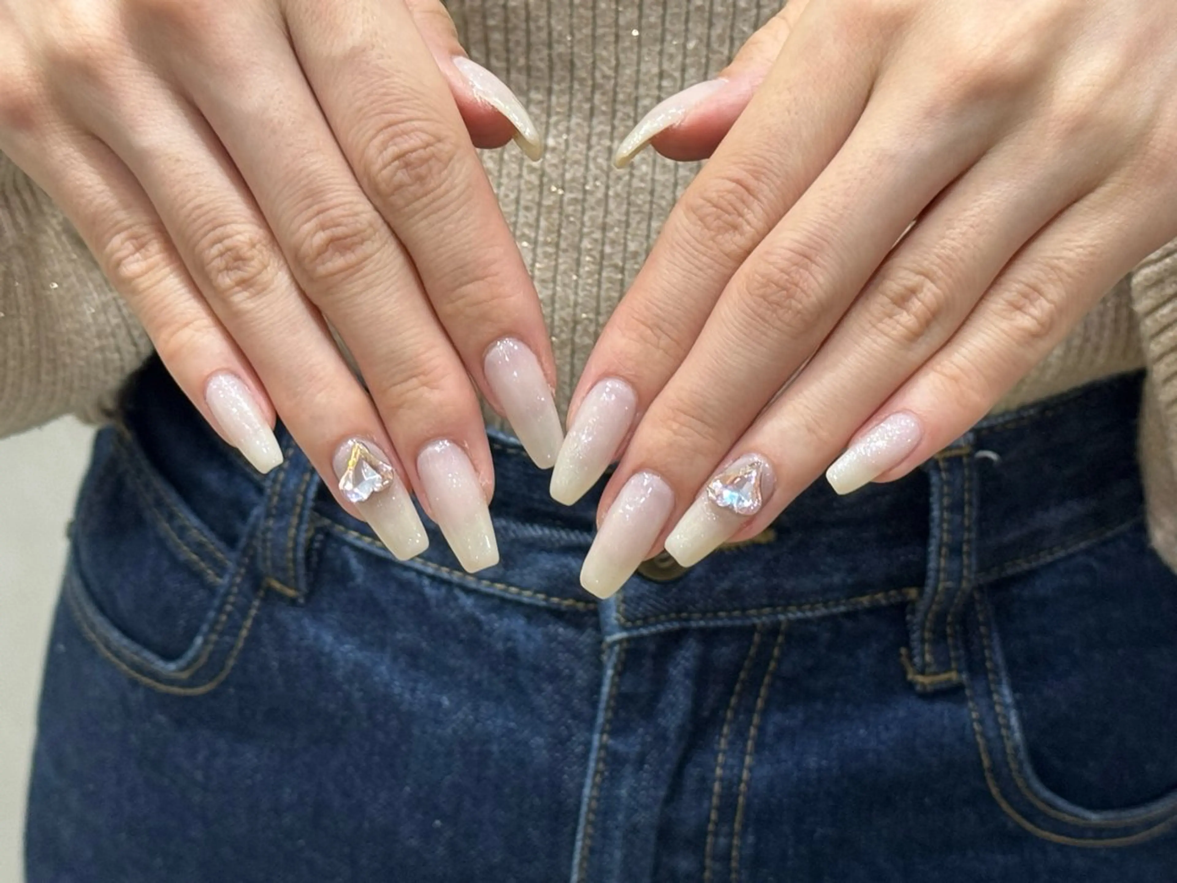 ネイル ハンドネイル 韓国ネイル/ワンホン ネイル🎀表参道3分のネイルデザイン