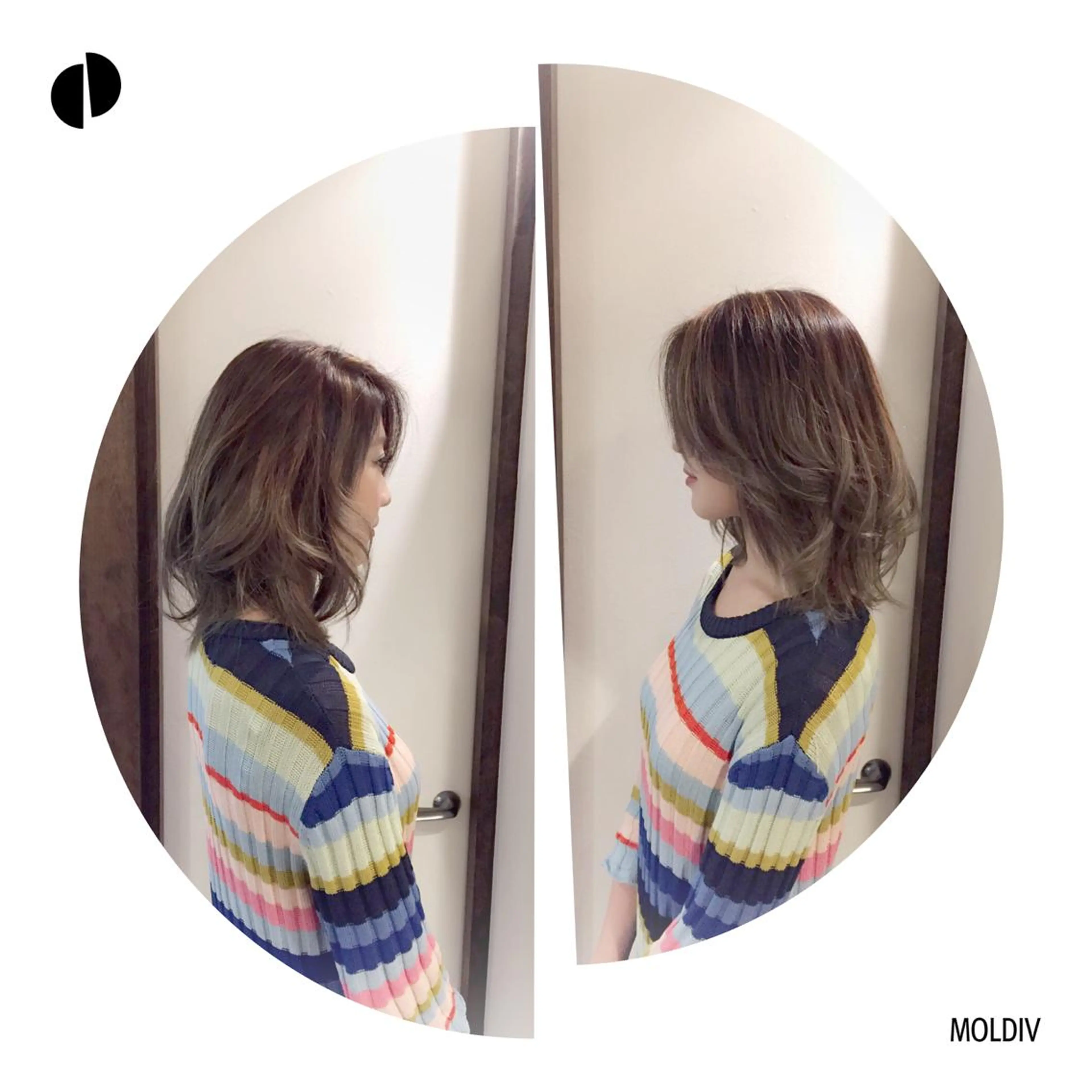 ミディアム セミロング カラー ハイライトカラー ハイライト ✨縮毛矯正✨髪質改善 ナカシマ ユミのヘアスタイル