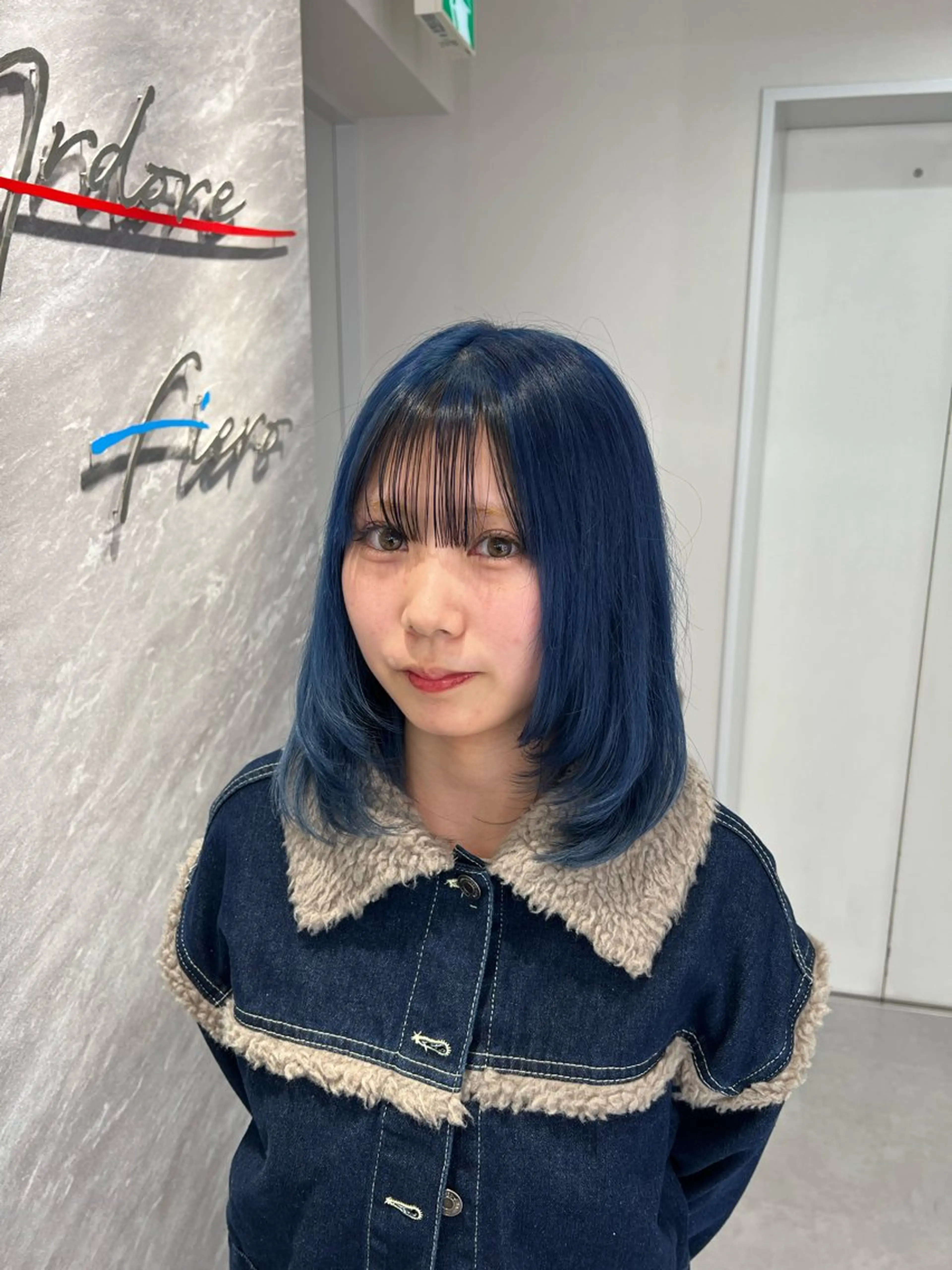 カラー eco/堀江/ 艶カラー/縮毛矯正のヘアスタイル