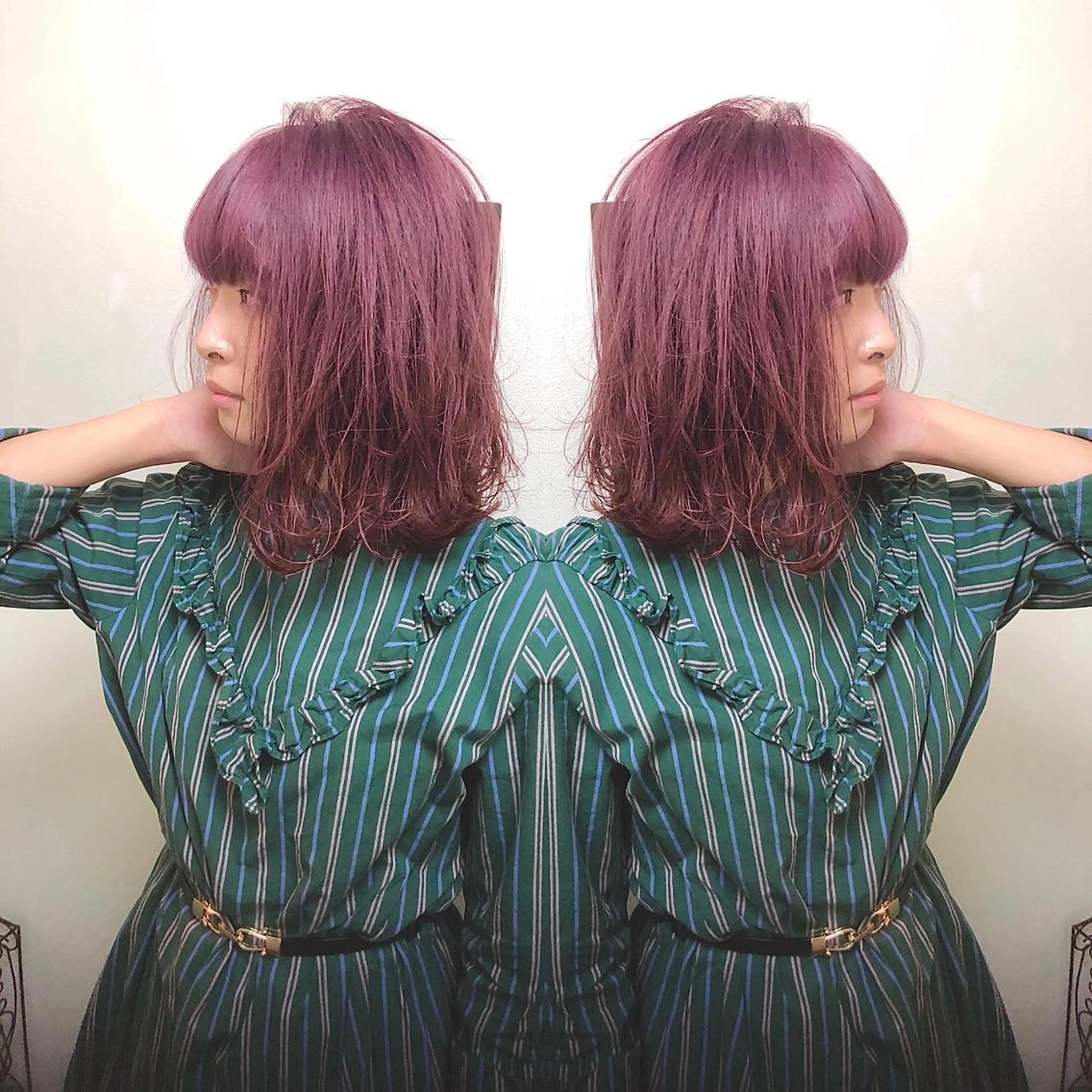 ミディアム カラー ヘアアレンジ branch by suri-ru所属・branch 中原のヘアスタイル