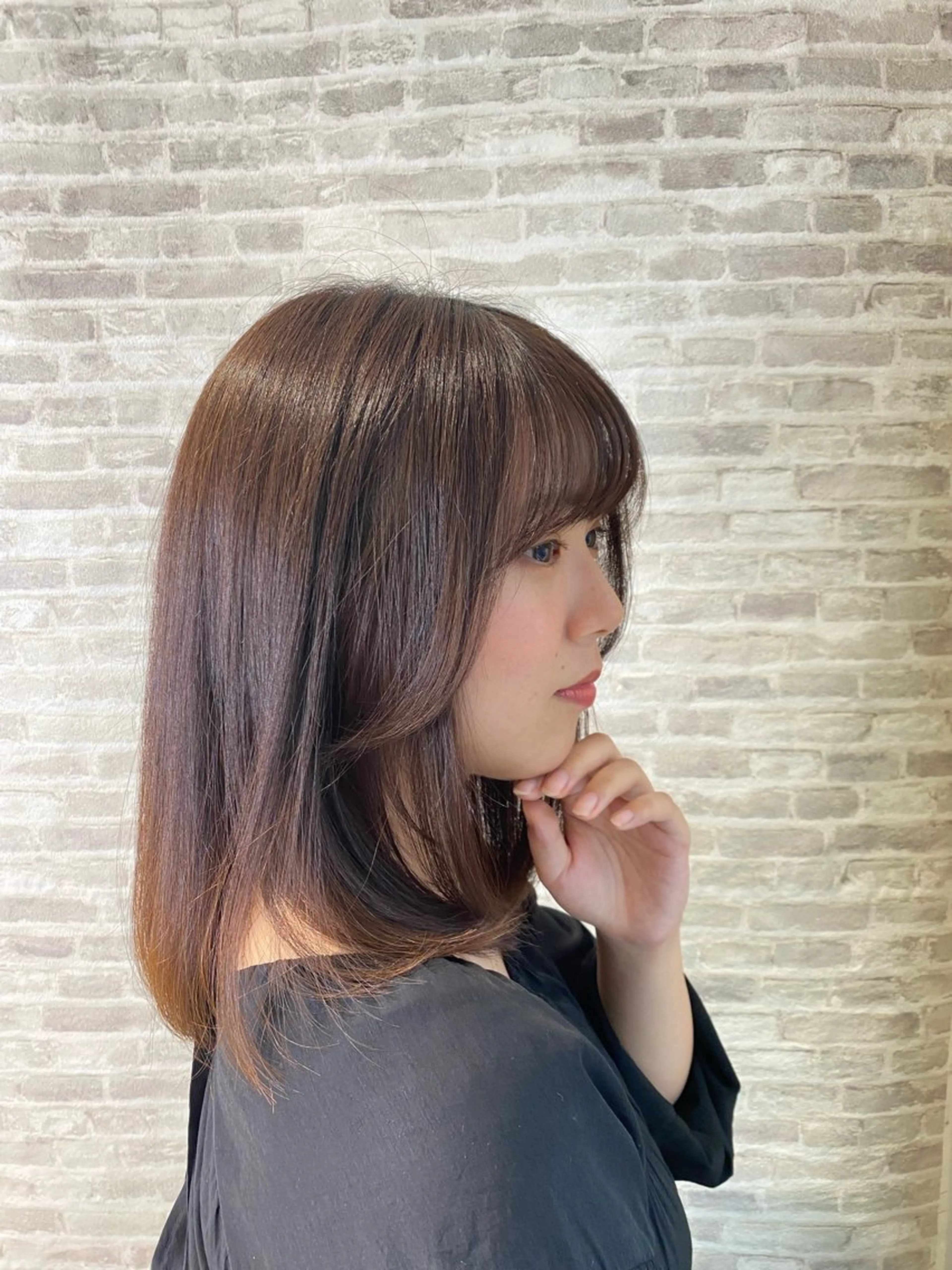 セミロング カラー カット トリートメント Aujuaソムリエ ❤️‍🔥今吉 晃太のヘアスタイル