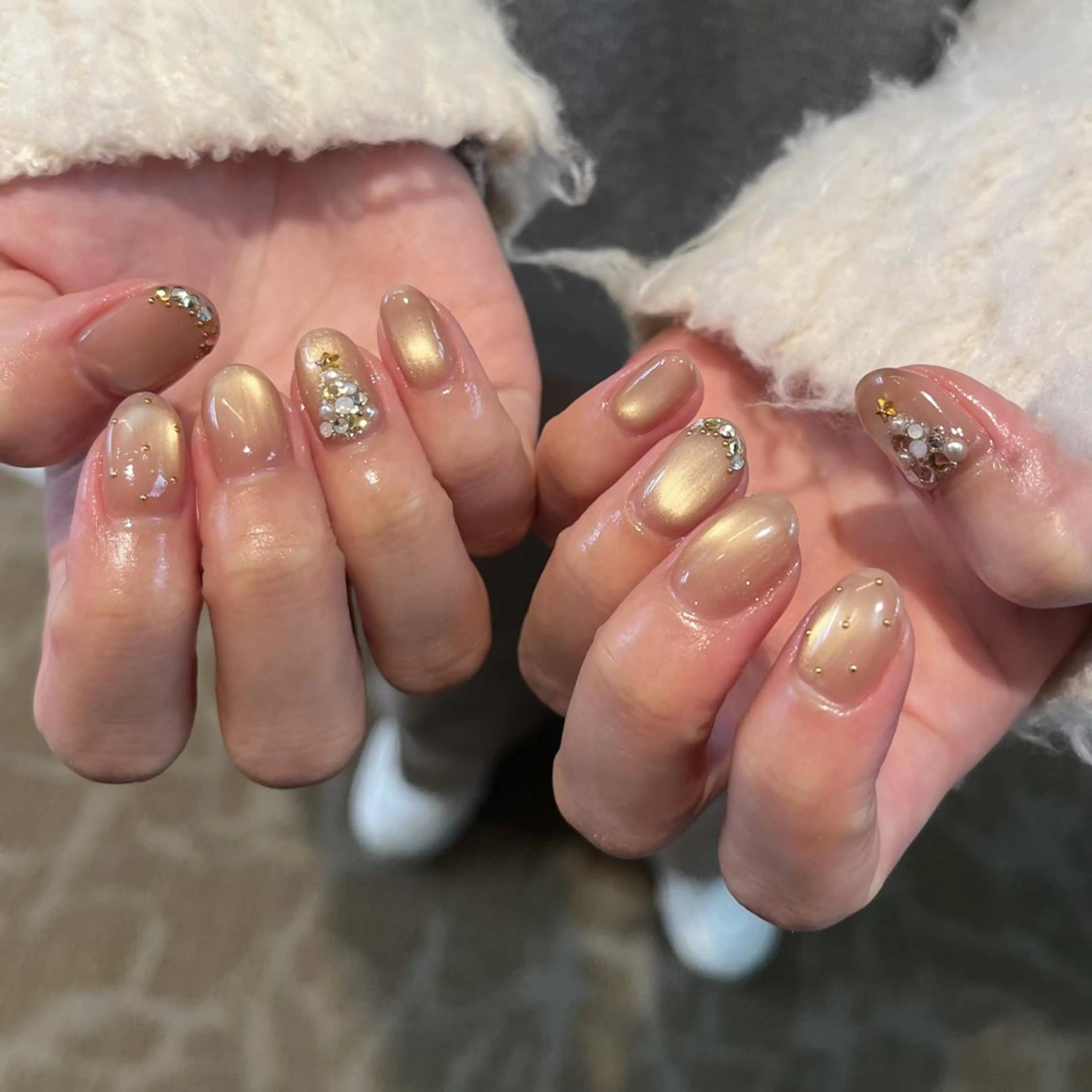 ネイル 冬ネイル クリスマス ハンドネイル BellFlower Kyokoのネイルデザイン