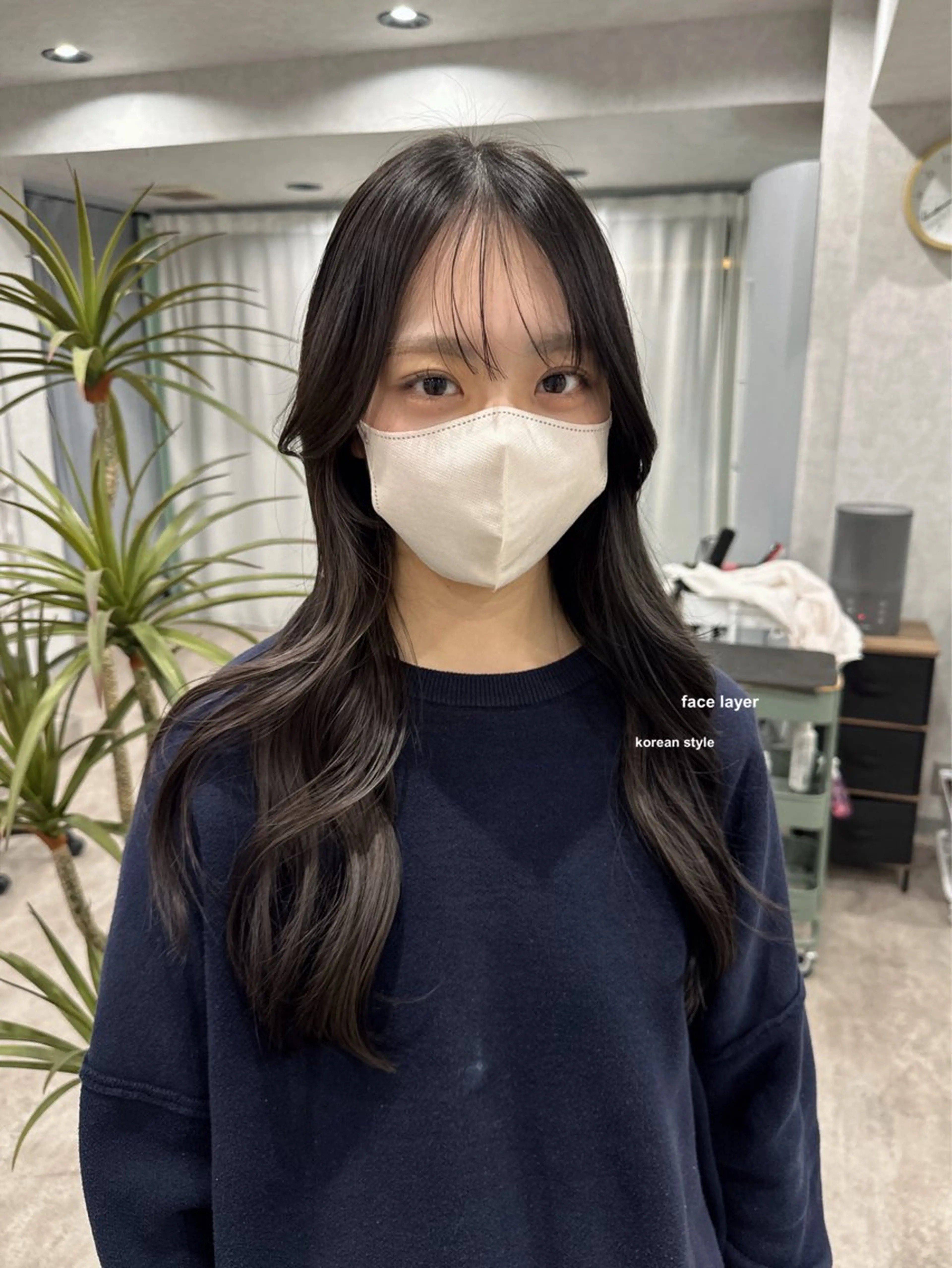 ロング カラー カット ヘアカラー トリートメント v-lab studio所属・韓国レイヤーカット/ 艶カラー/ noaのヘアスタイル