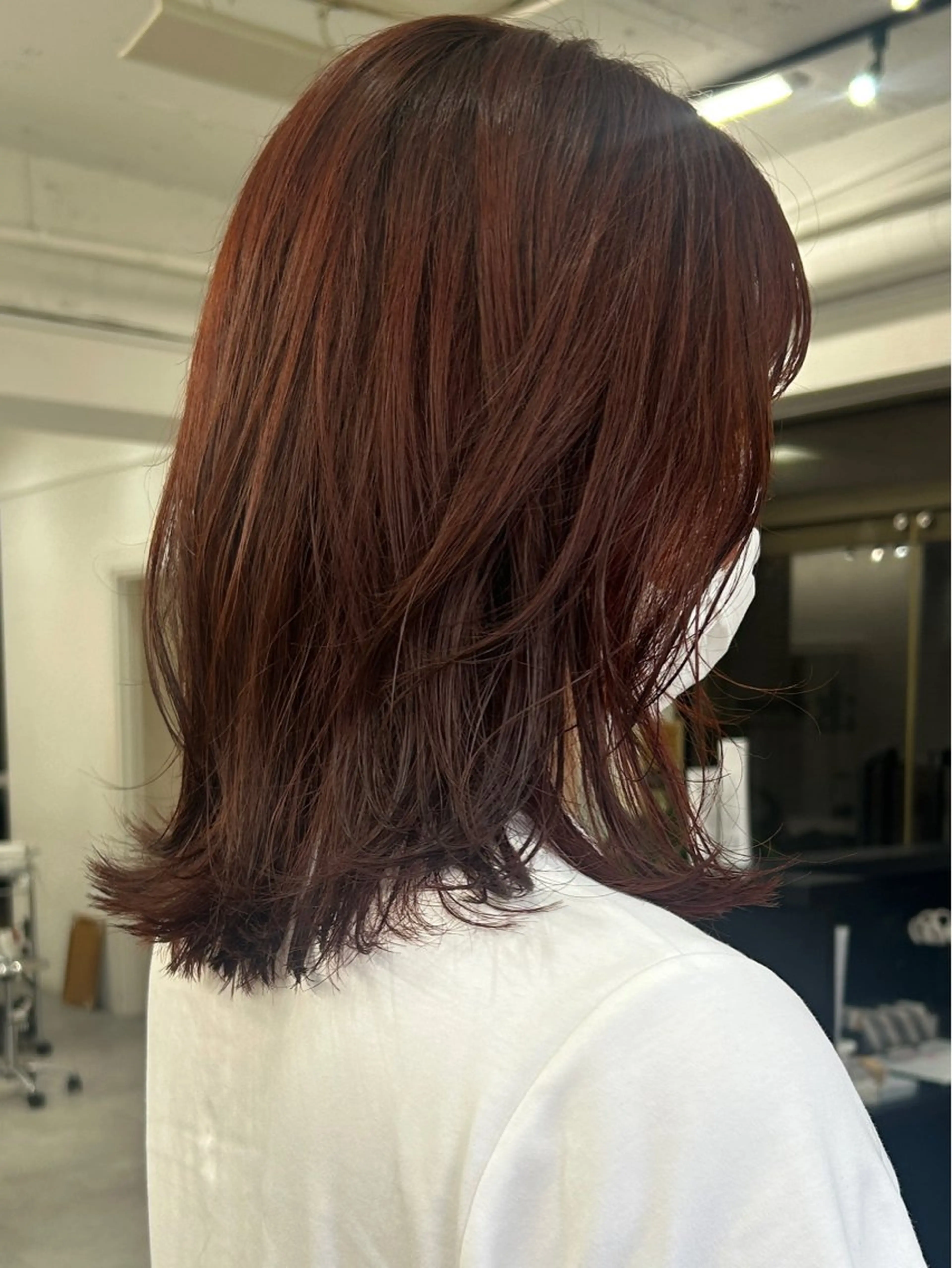 ミディアム カラー レイヤーボブ/ 艶カラー/サナ🌼のヘアスタイル