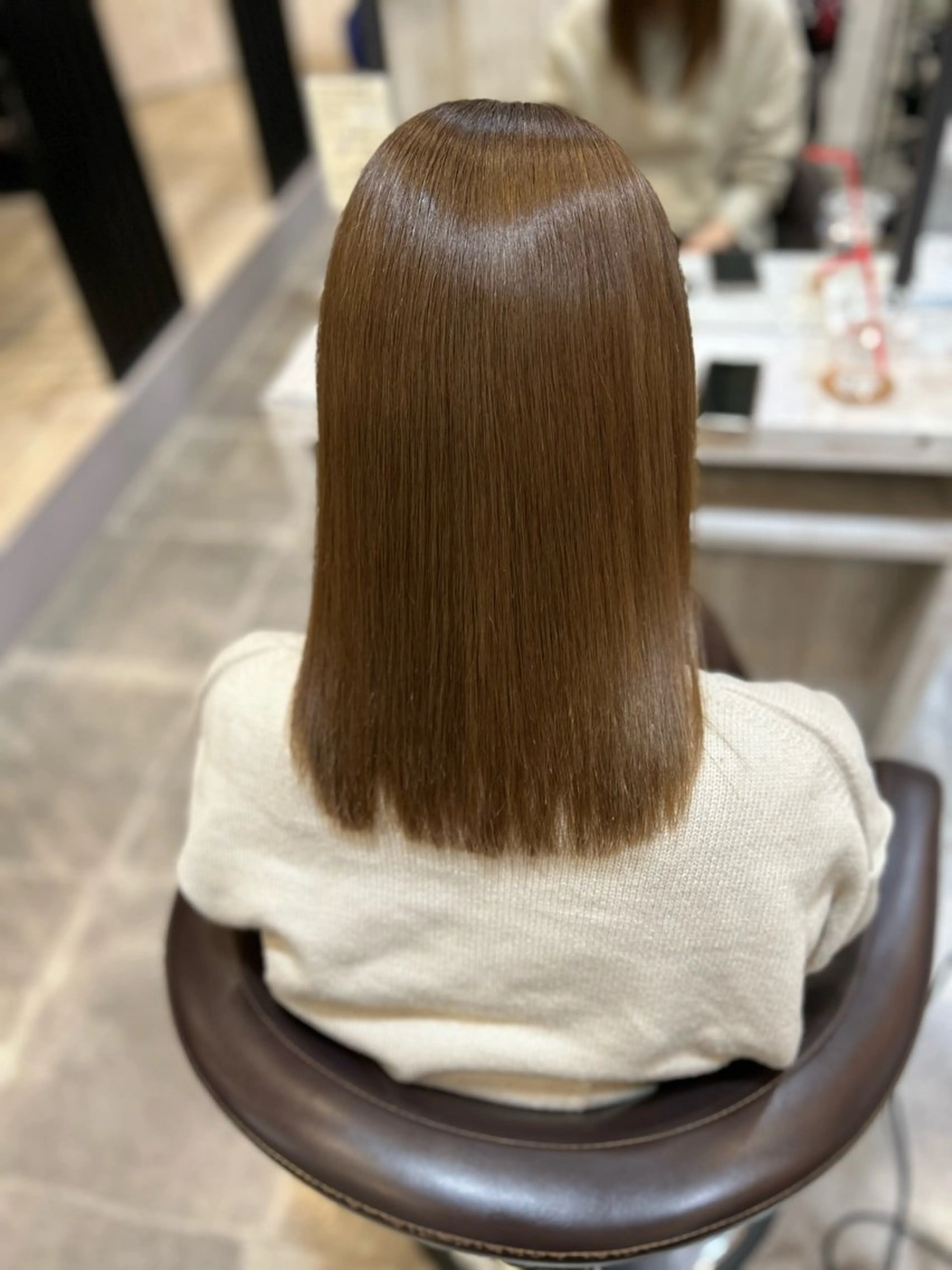 ミディアム 縮毛矯正 中山 賢人のヘアスタイル