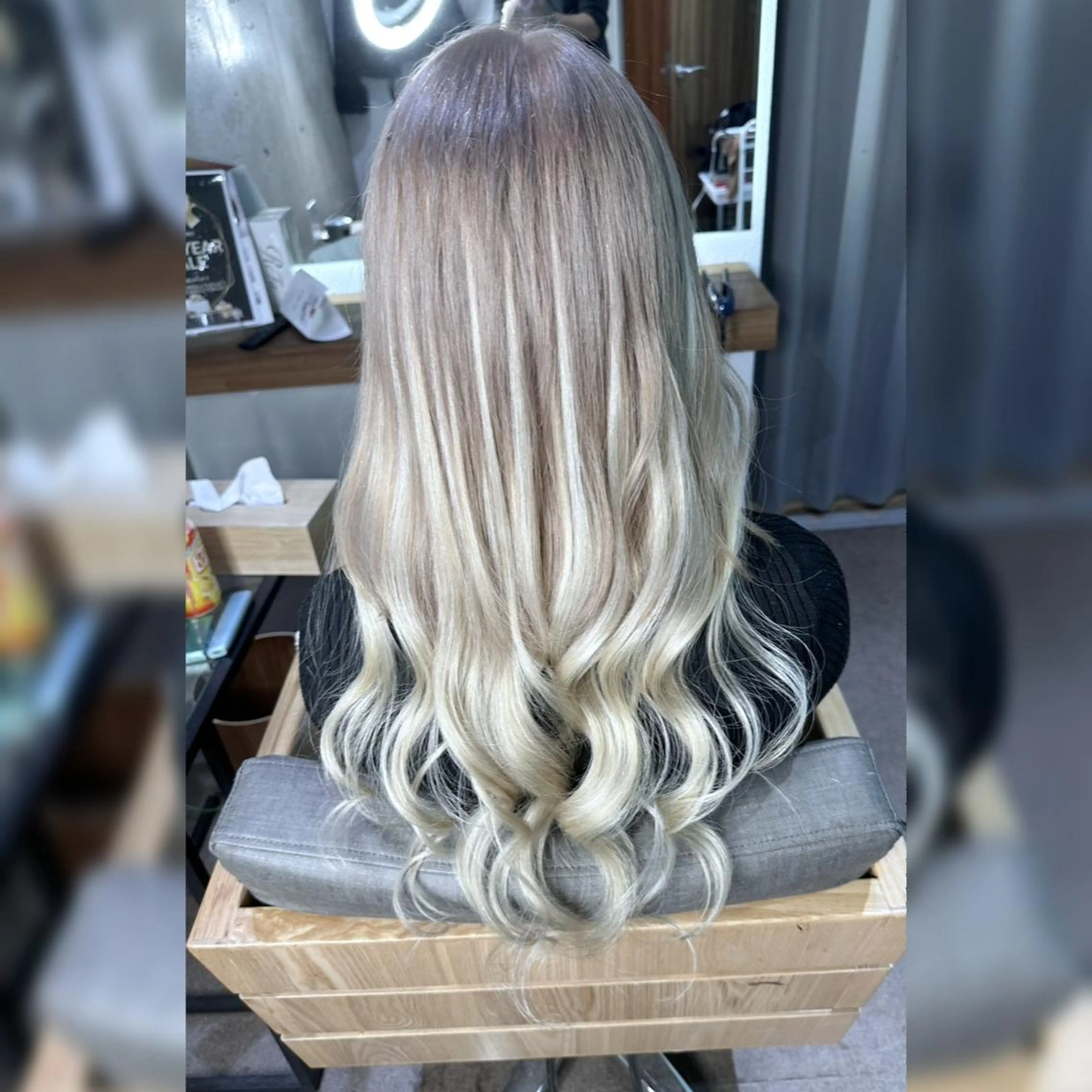 ロング カラー パーマ ヘアアレンジ メンズ mi🫧ハイトーン/ エクステ特化Linoのヘアスタイル