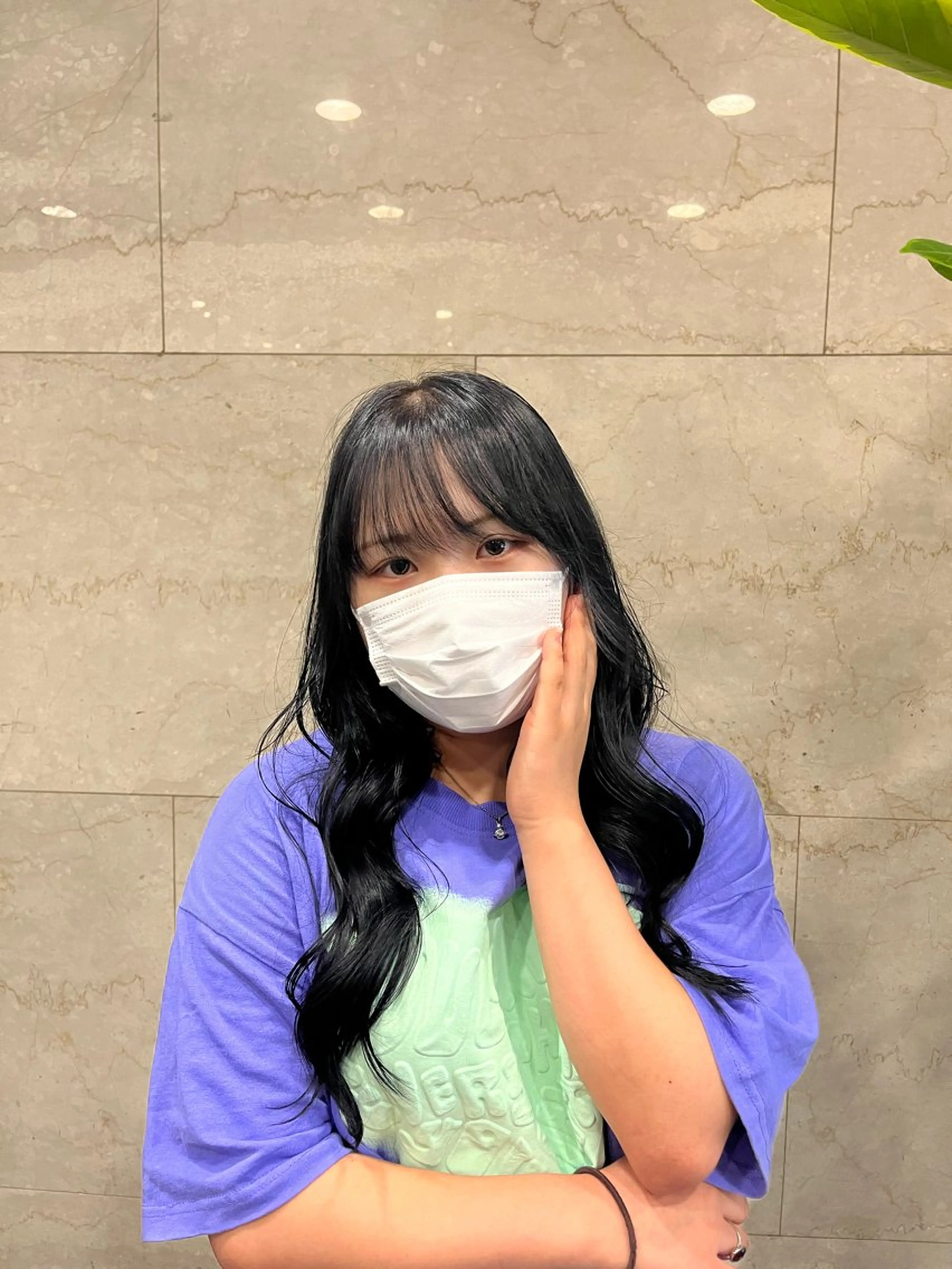 カラー カット ヘアカラー トリートメント えんぐちとも／透明感 カラー／博多ボブのヘアスタイル