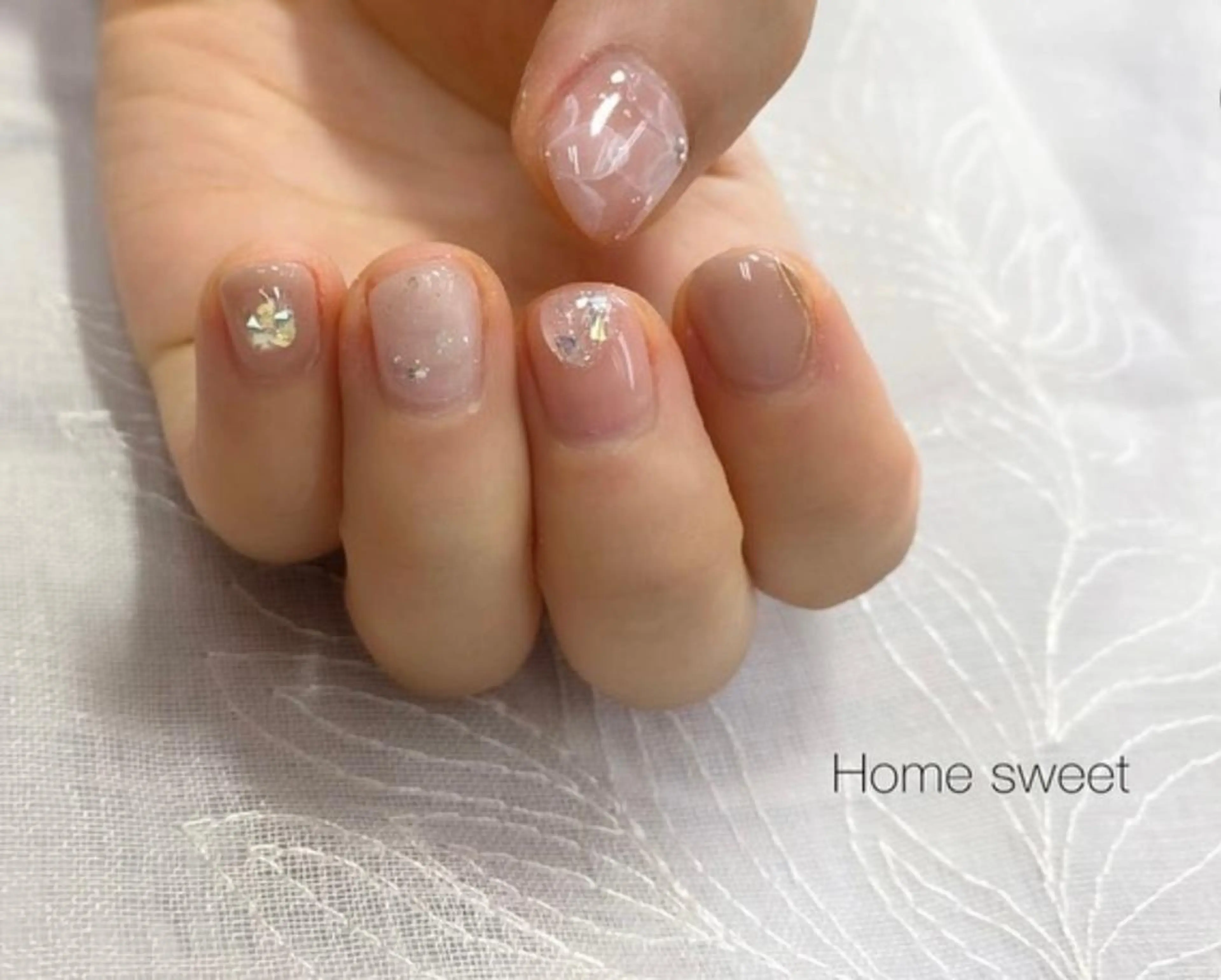 ネイル ハンドネイル ショートネイル. Home sweetのネイルデザイン