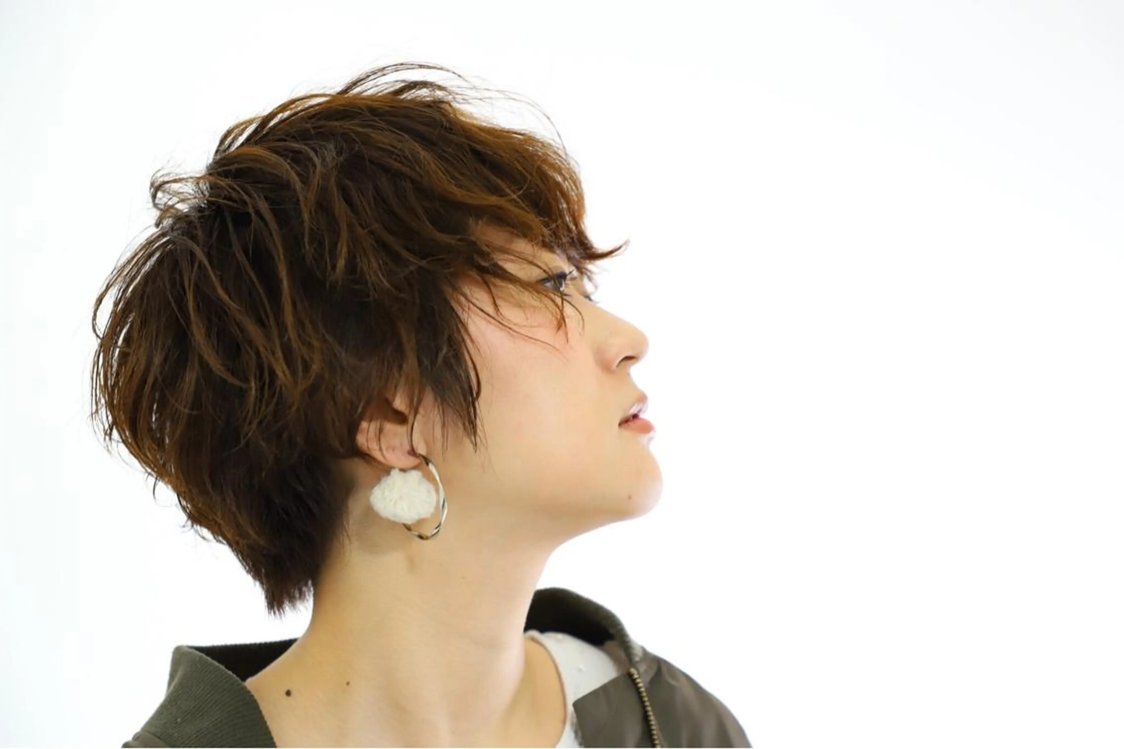 ショート カラー パーマ Hair Resort LUANA所属・岡元 朗弘のヘアスタイル